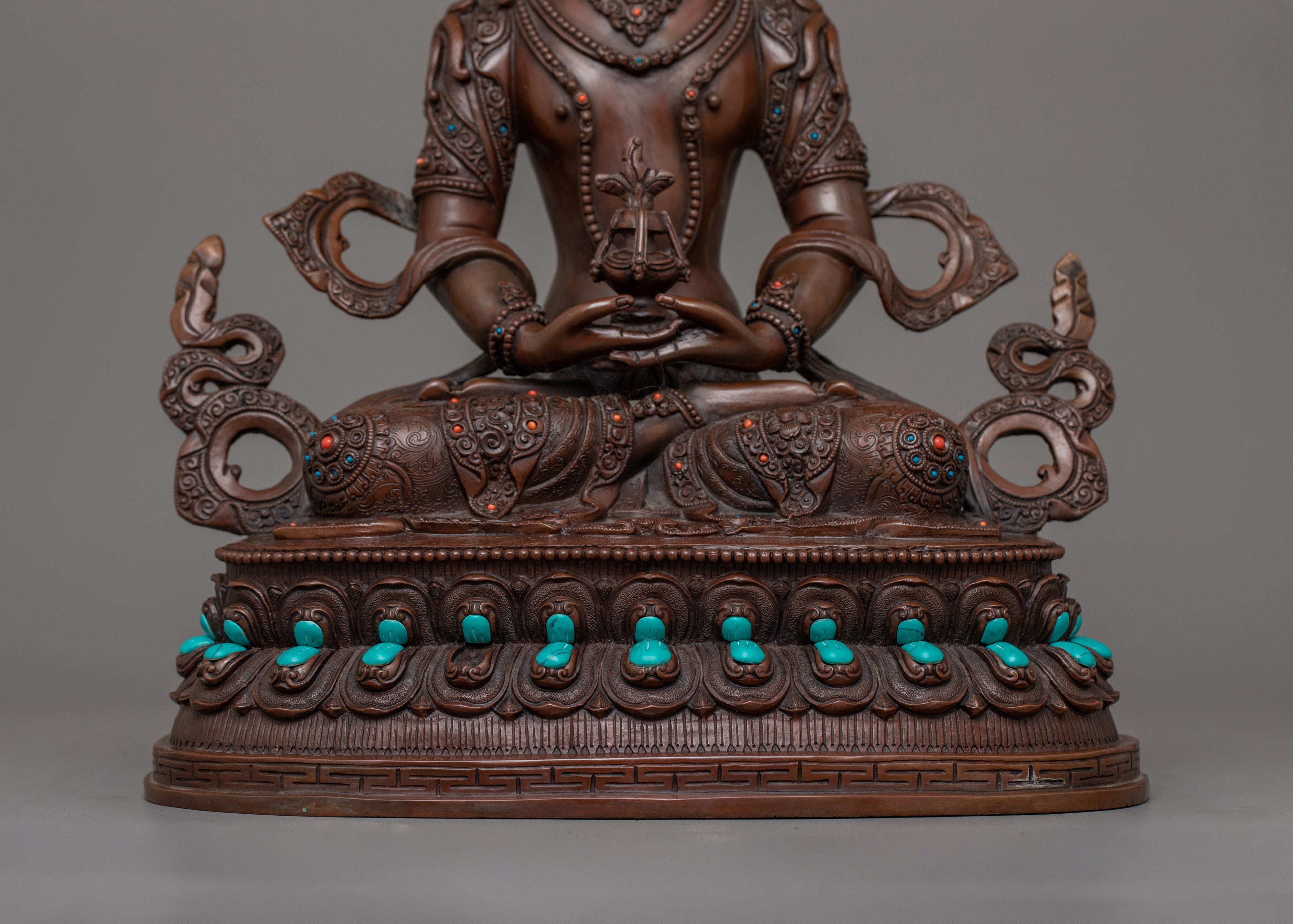 Buddha of Infinite Life Amitayus Statue | Enlightened Deity of Longevity Figurine