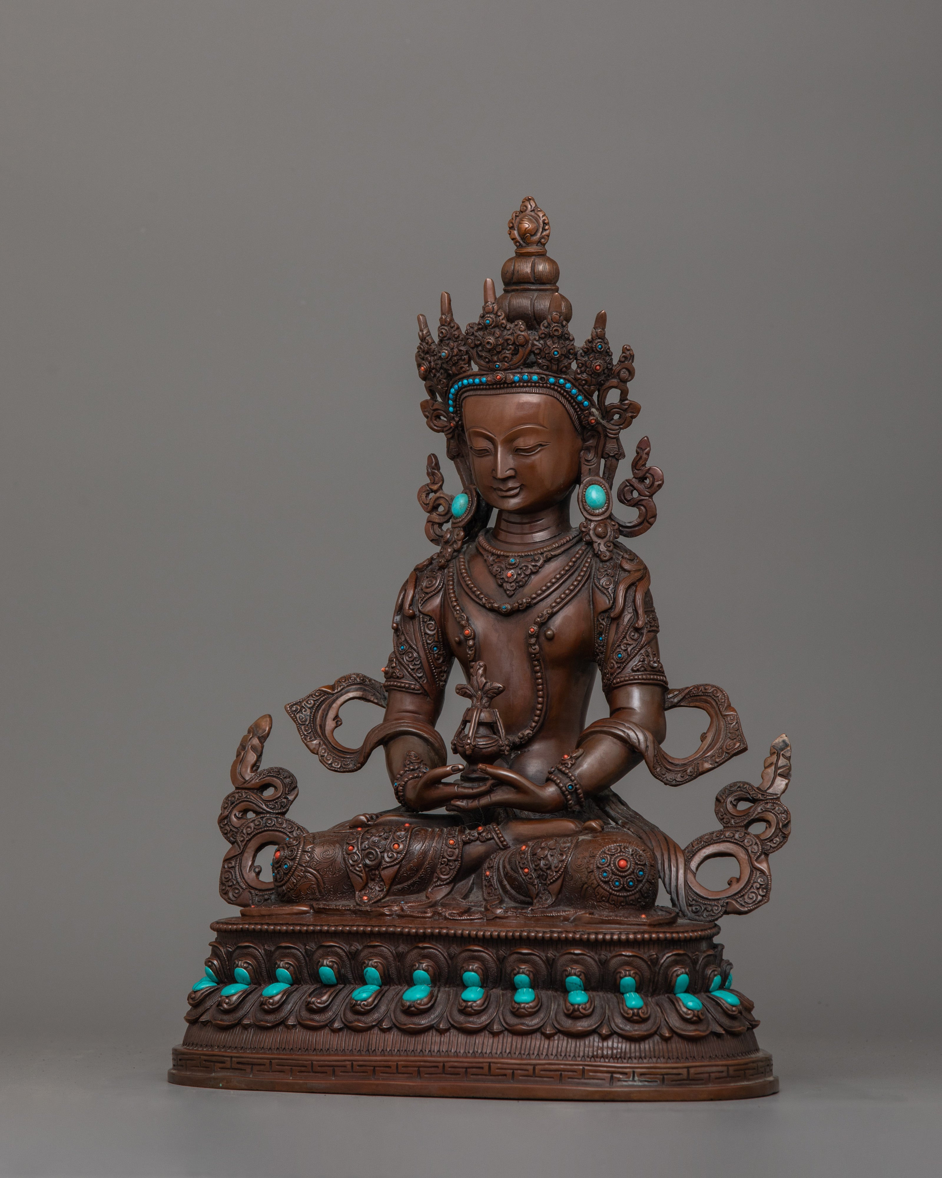 Buddha of Infinite Life Amitayus Statue | Enlightened Deity of Longevity Figurine