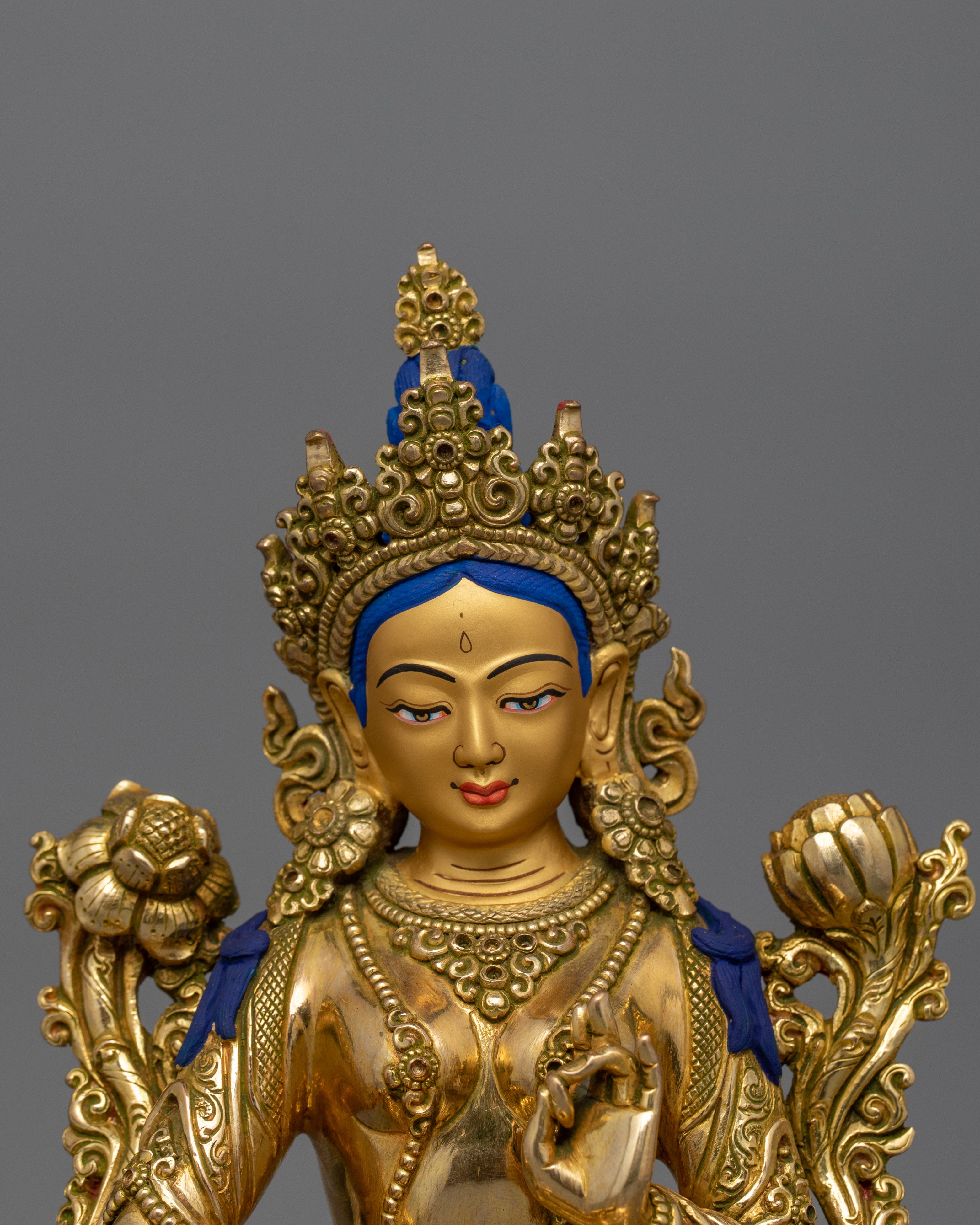 Buddhist Green Tara Enlightened Goddess | Deity of Compassion Female Buddha Figurine