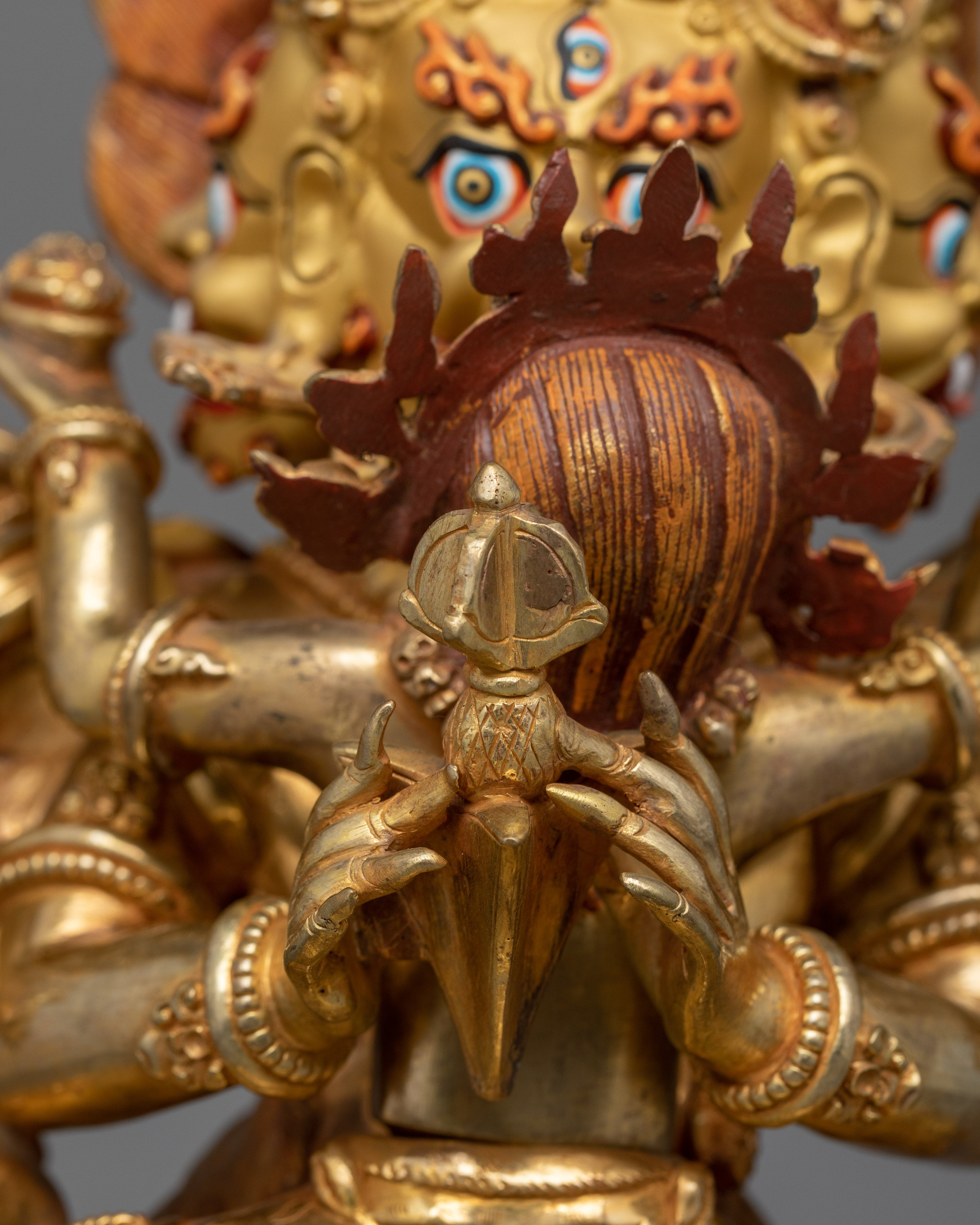 Phurba Deity Vajrakilaya Sculpture | Symbolizing the Unity of Wisdom