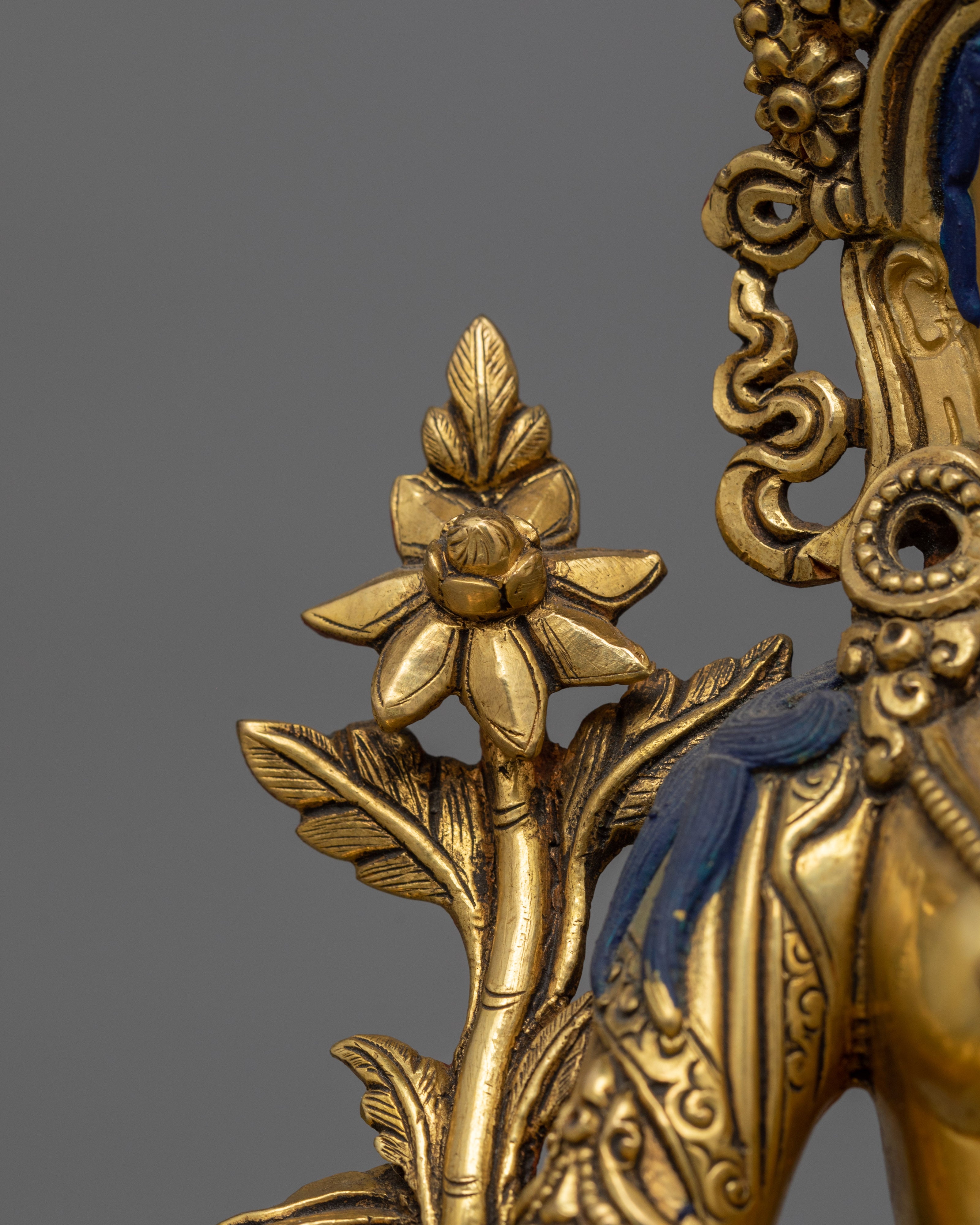 11 Inch Green Tara Buddhist Goddess Statue | Syamatara Goddess of Swift Protection