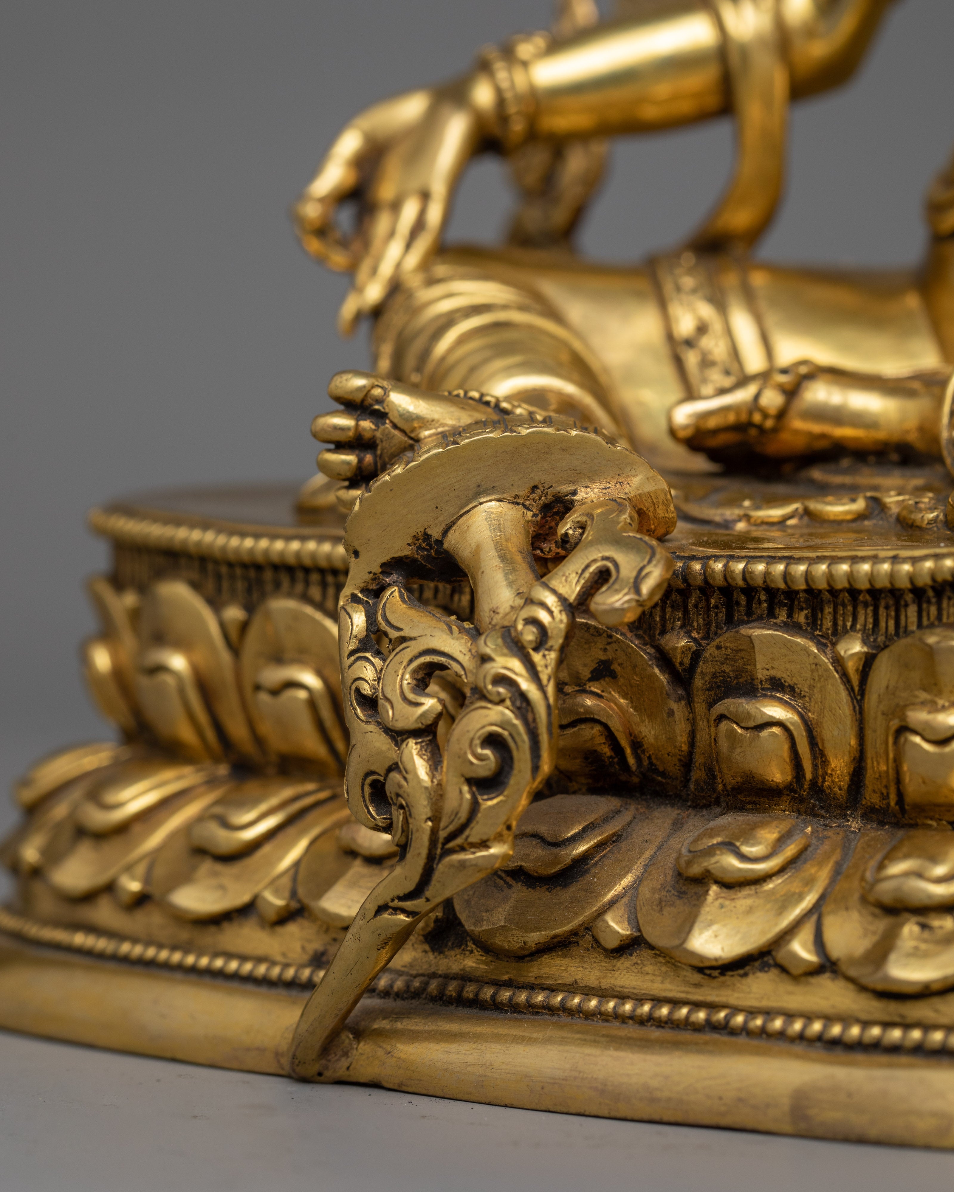 11 Inch Green Tara Buddhist Goddess Statue | Syamatara Goddess of Swift Protection