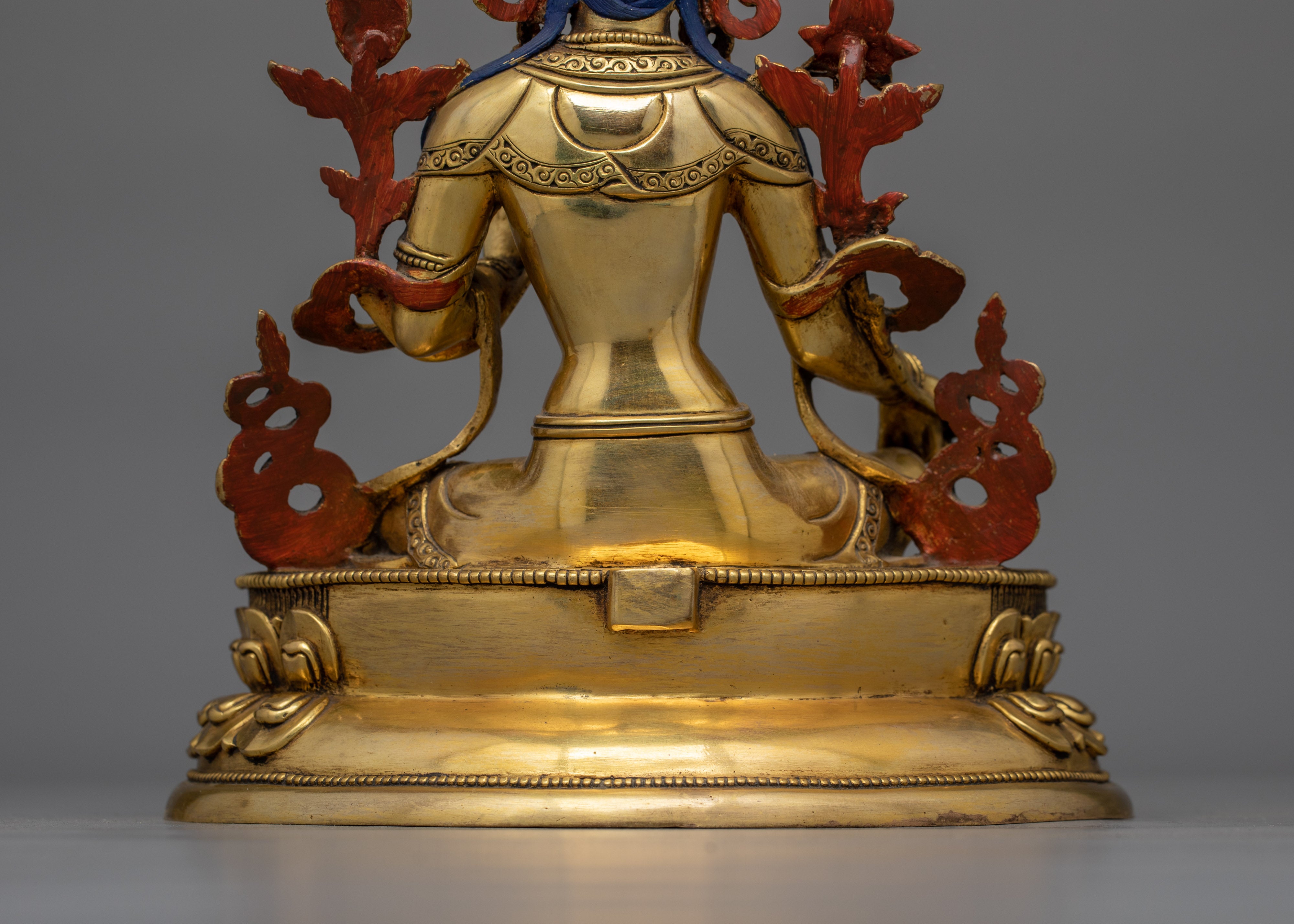 11 Inch Green Tara Buddhist Goddess Statue | Syamatara Goddess of Swift Protection