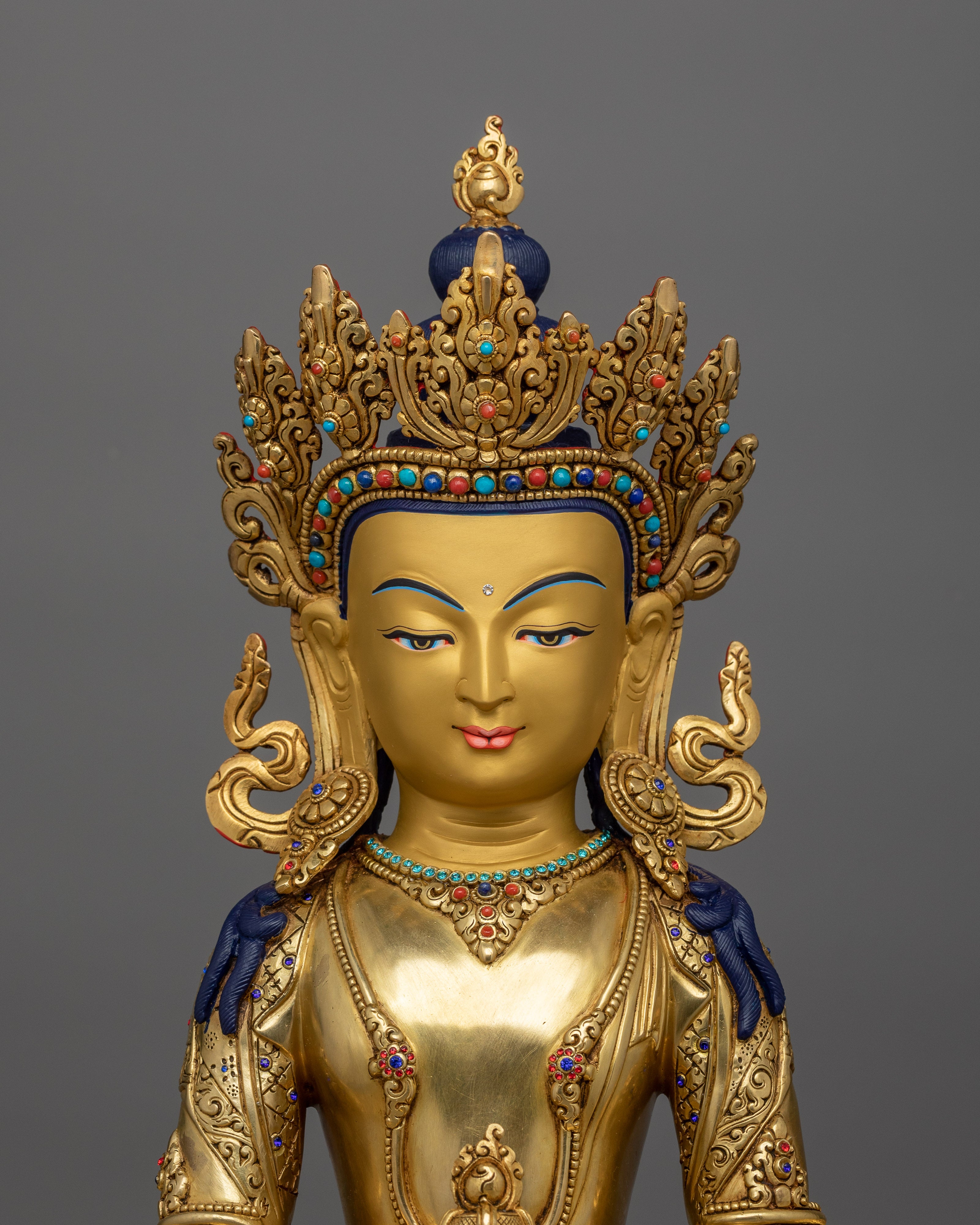 Kshitigarbha Buddhist Spiritual Sculpture | Compassionate Protector of Souls
