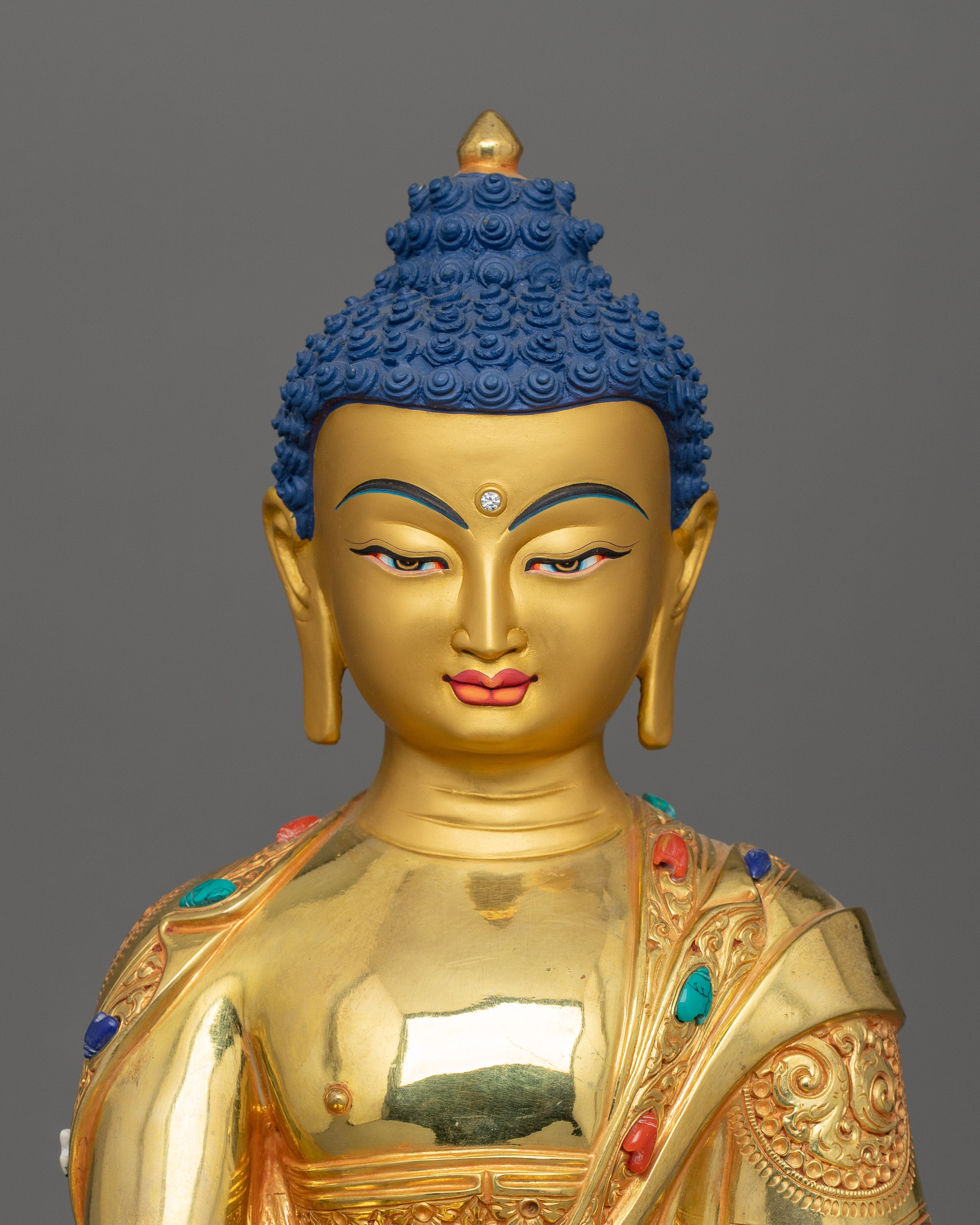 Shakyamuni Buddha "Prince of Lumbini" Figurine | 24k Gold Gilded Sculpture