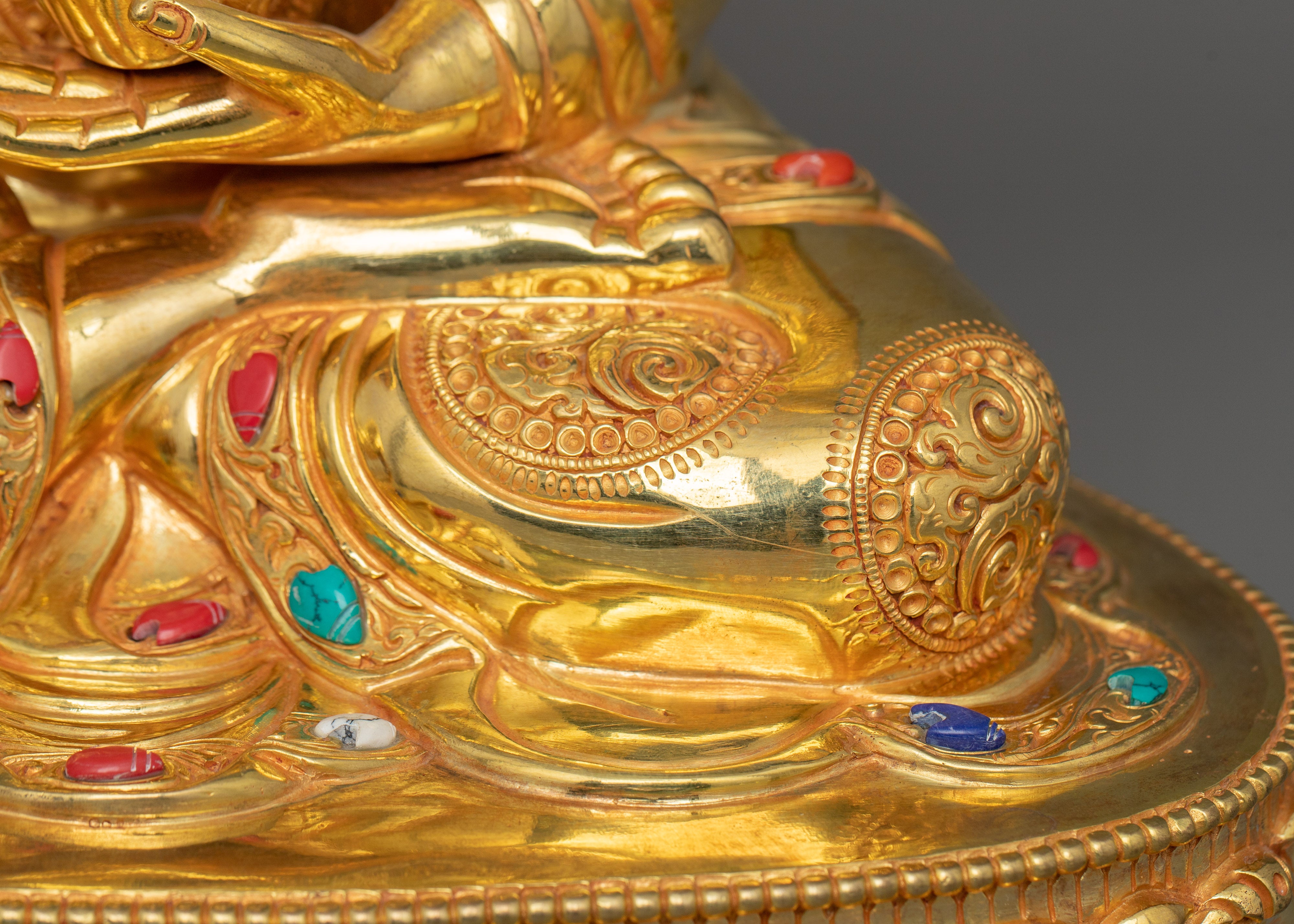 Shakyamuni Buddha "Prince of Lumbini" Figurine | 24k Gold Gilded Sculpture