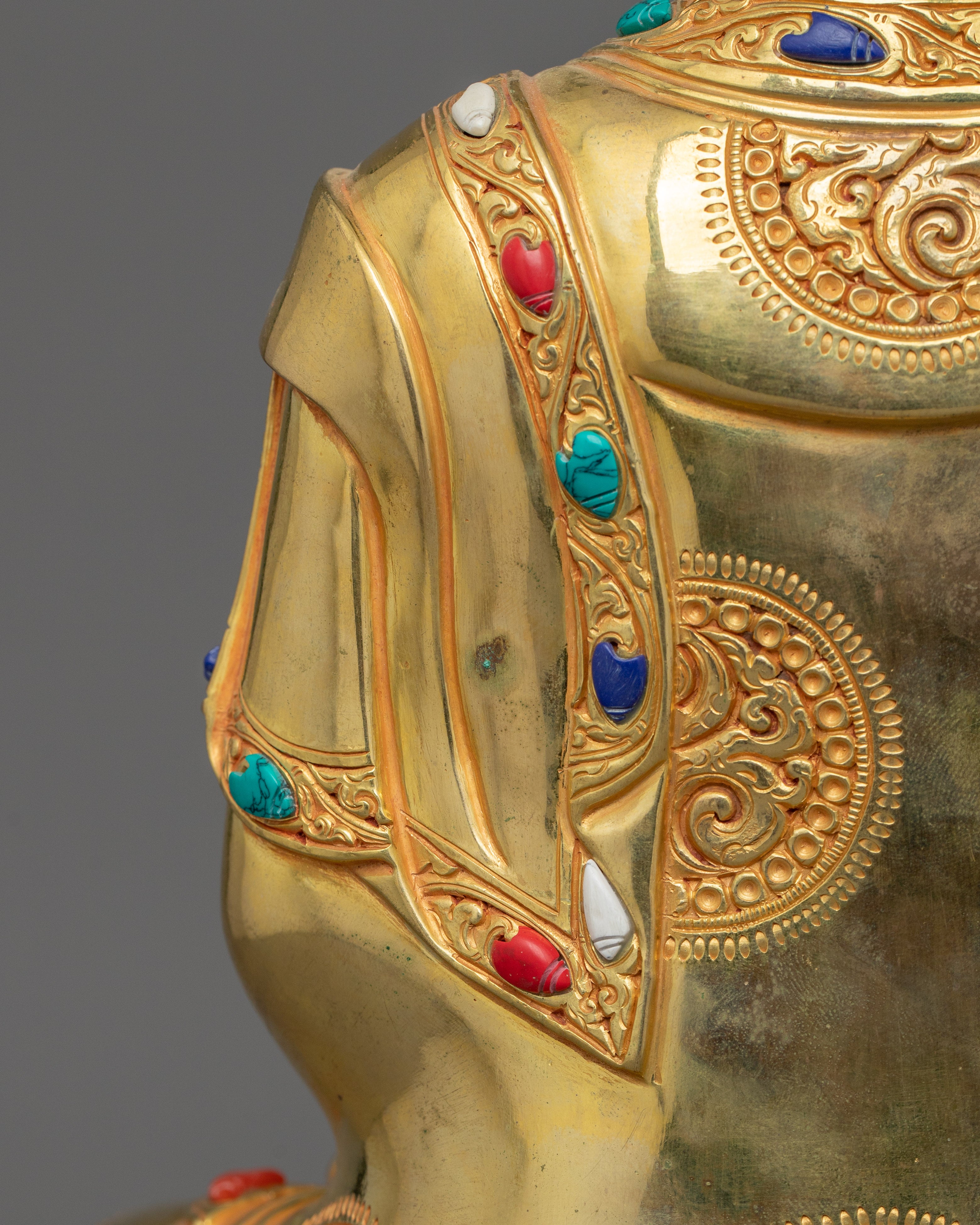 Shakyamuni Buddha "Prince of Lumbini" Figurine | 24k Gold Gilded Sculpture