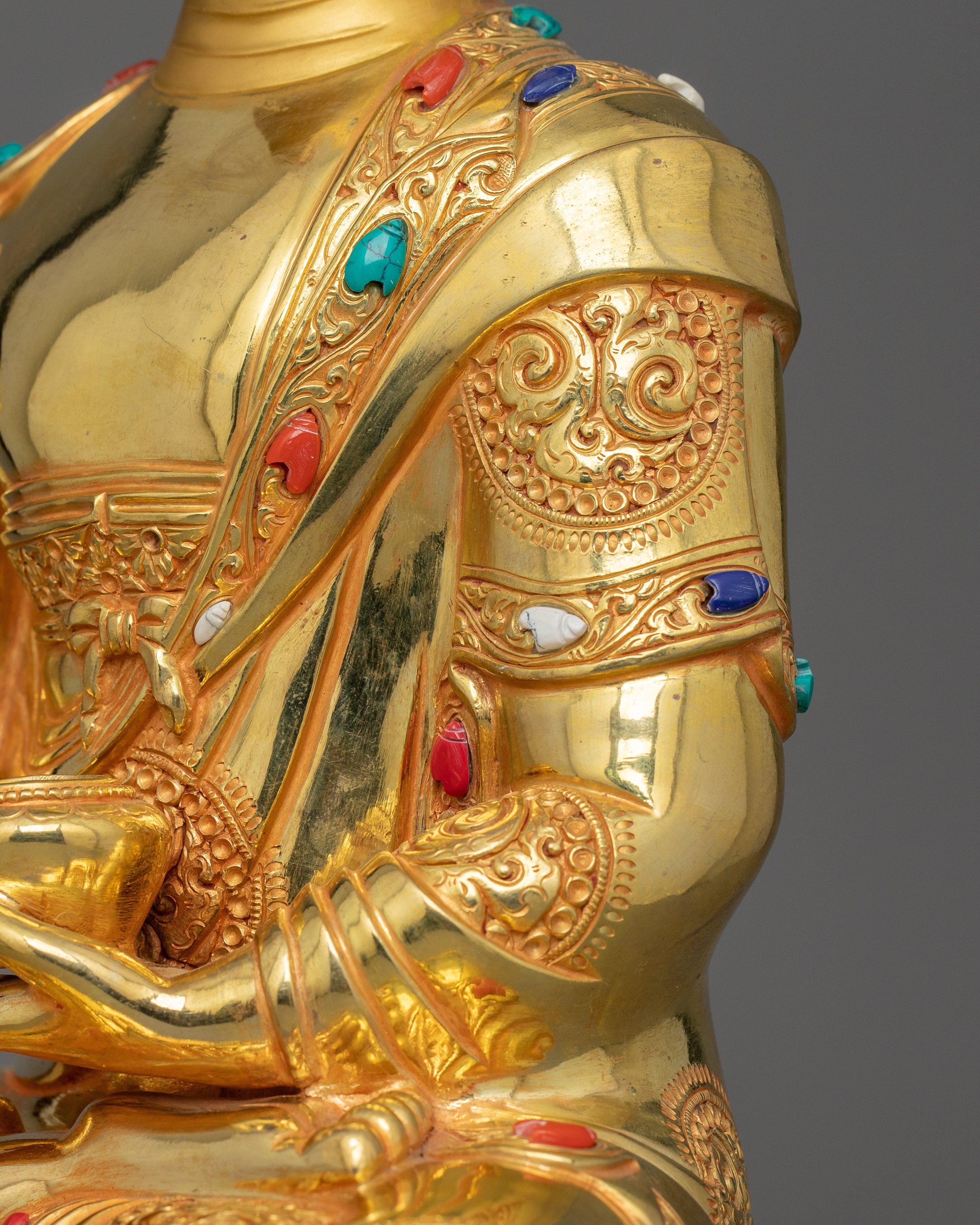 Shakyamuni Buddha "Prince of Lumbini" Figurine | 24k Gold Gilded Sculpture