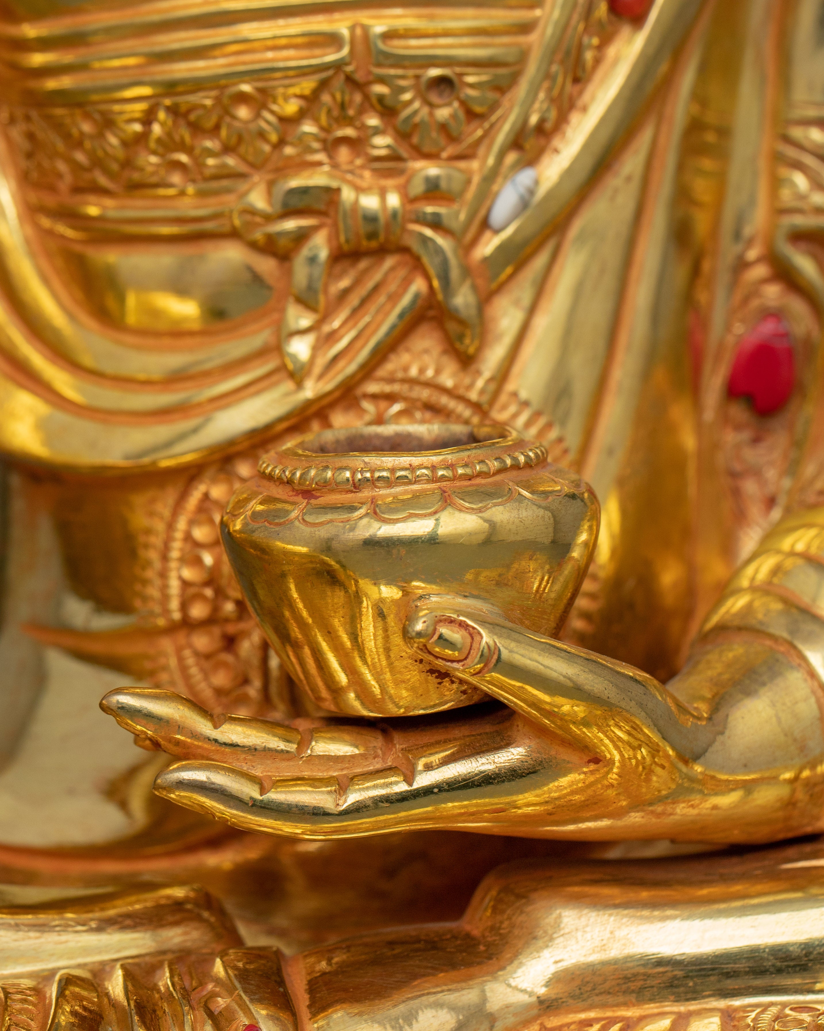 Shakyamuni Buddha "Prince of Lumbini" Figurine | 24k Gold Gilded Sculpture