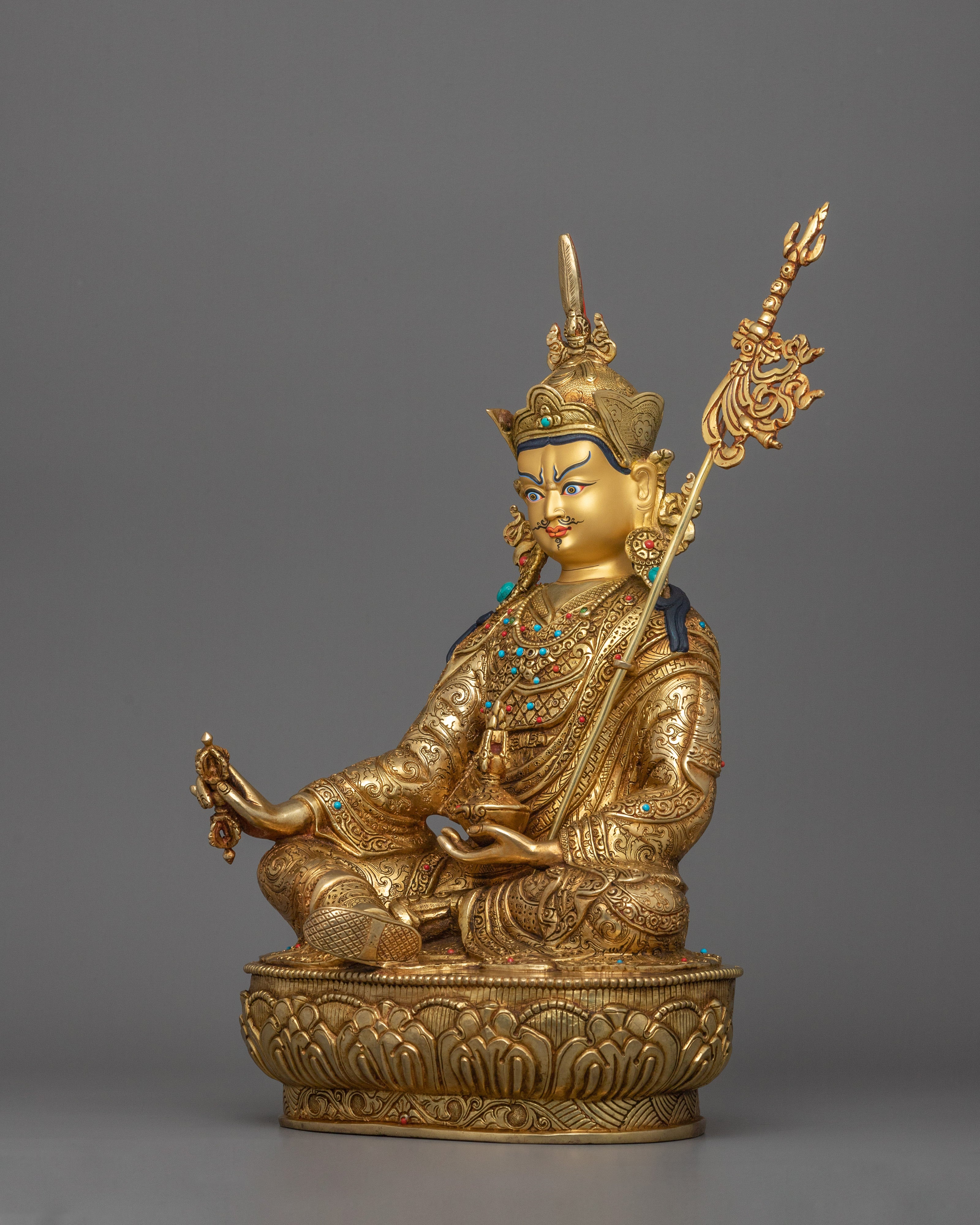 Lotus-Born Guru Padmasambhava Figurine | Tantric Buddhist Master