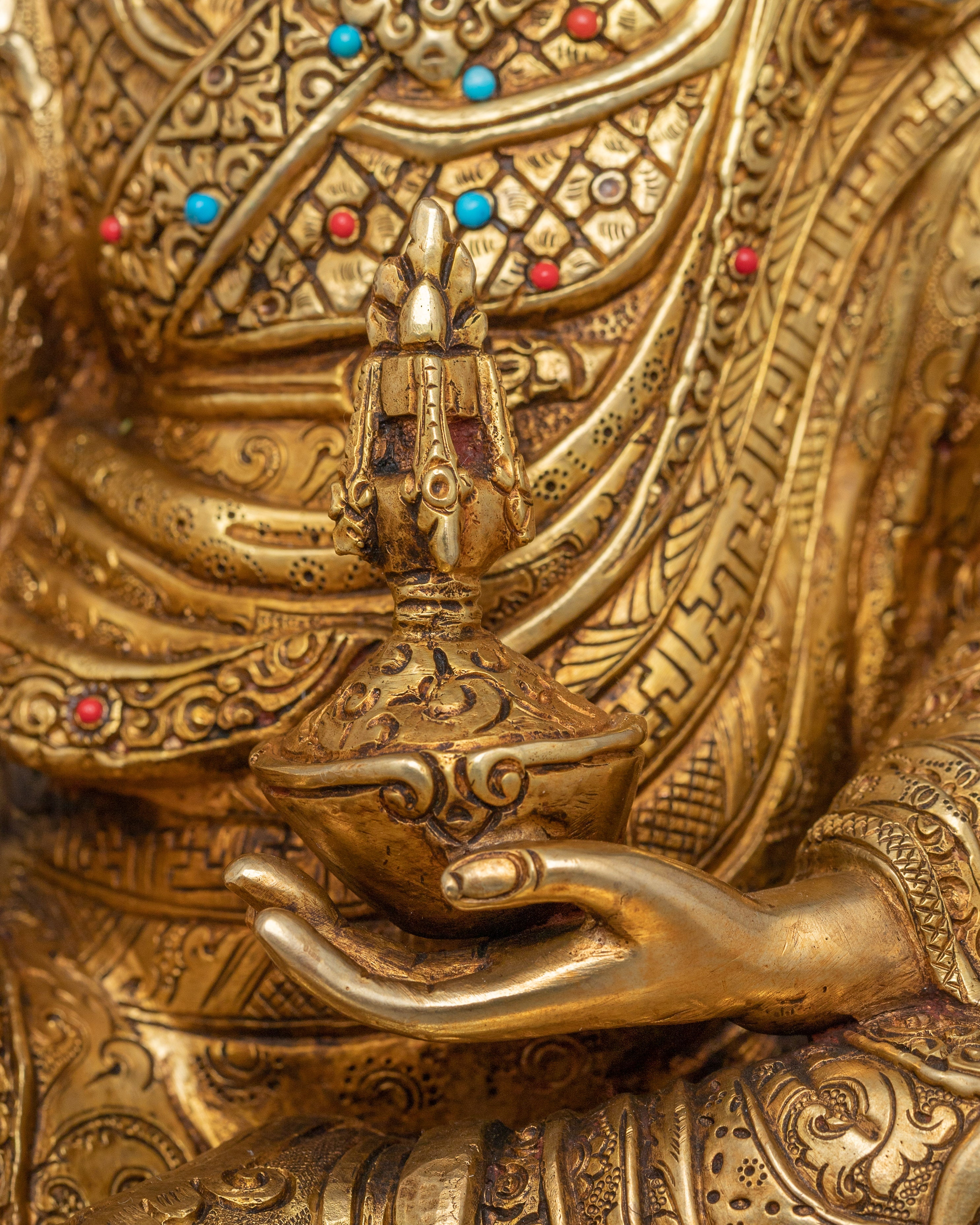 Lotus-Born Guru Padmasambhava Figurine | Tantric Buddhist Master