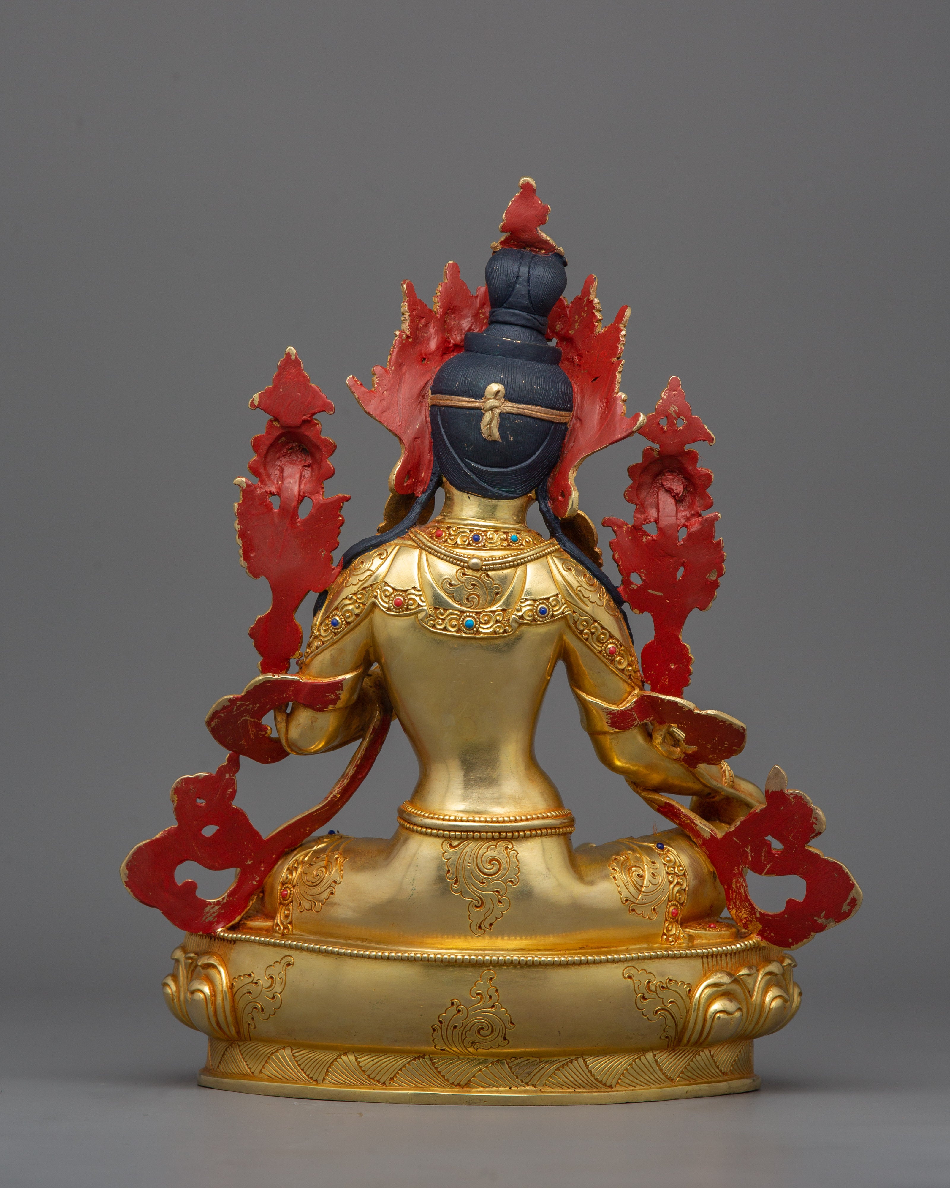 Buddhist Compassionate Goddess Green Tara Statue | Divine Feminine Artwork