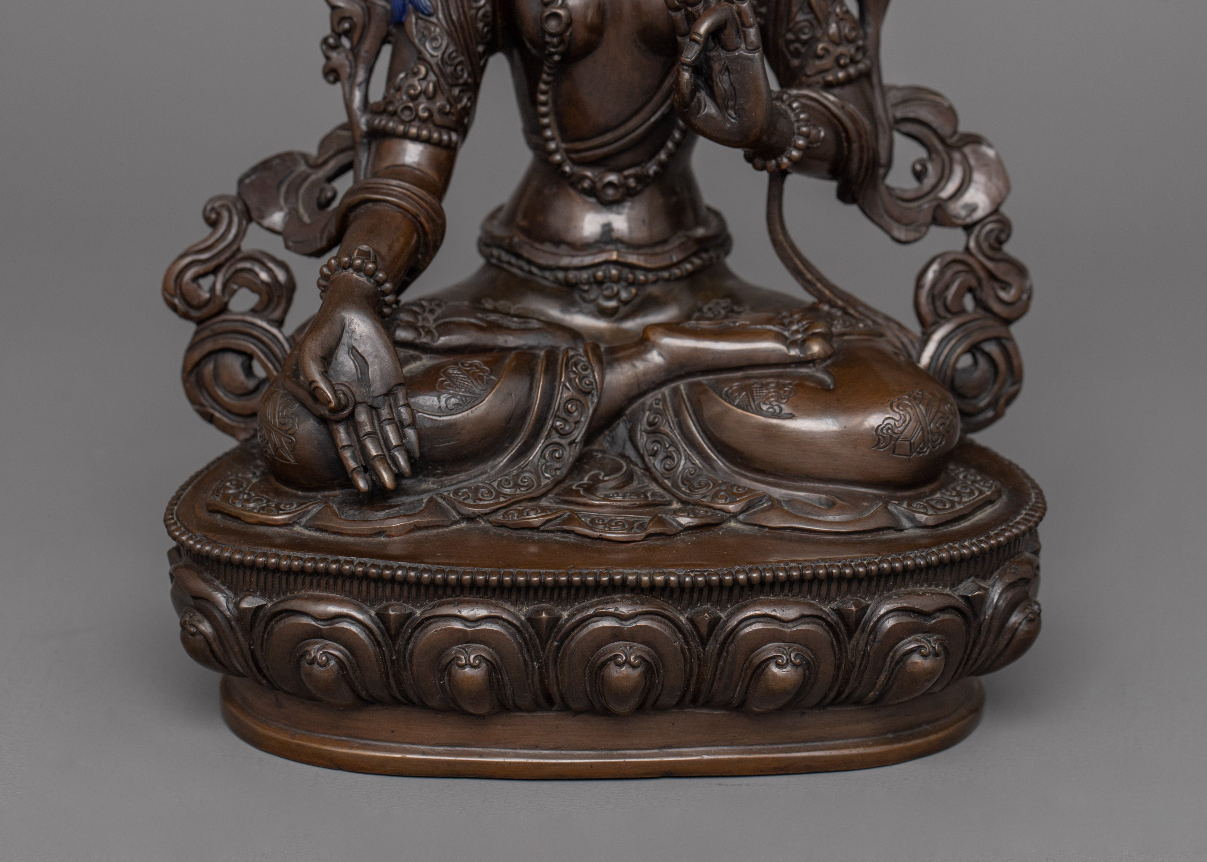 Seven Eyes Goddess White Tara Statue | Mother of all Buddhas