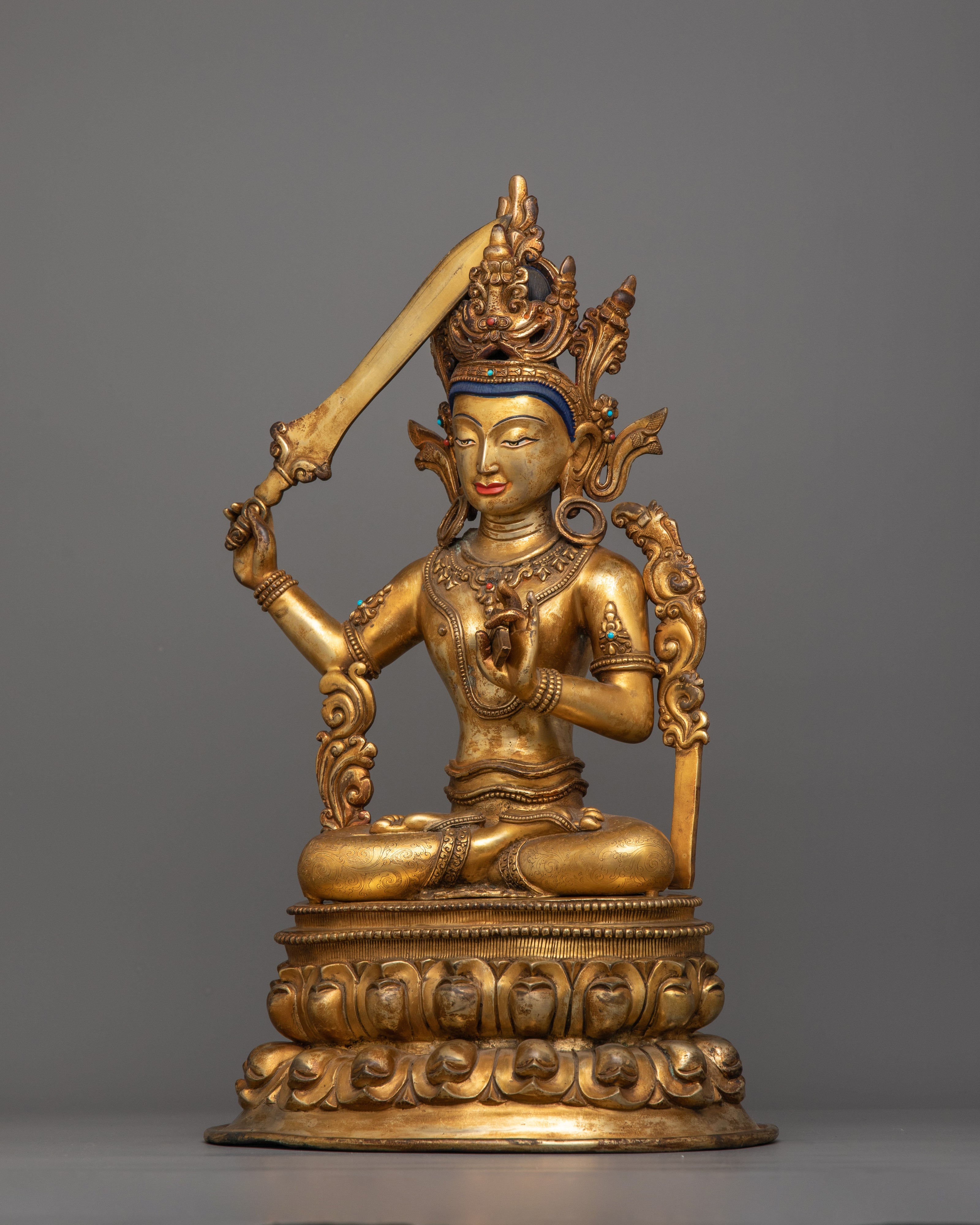 Enlightened Manjushri Sculpture | Symbol of Wisdom and Knowledge