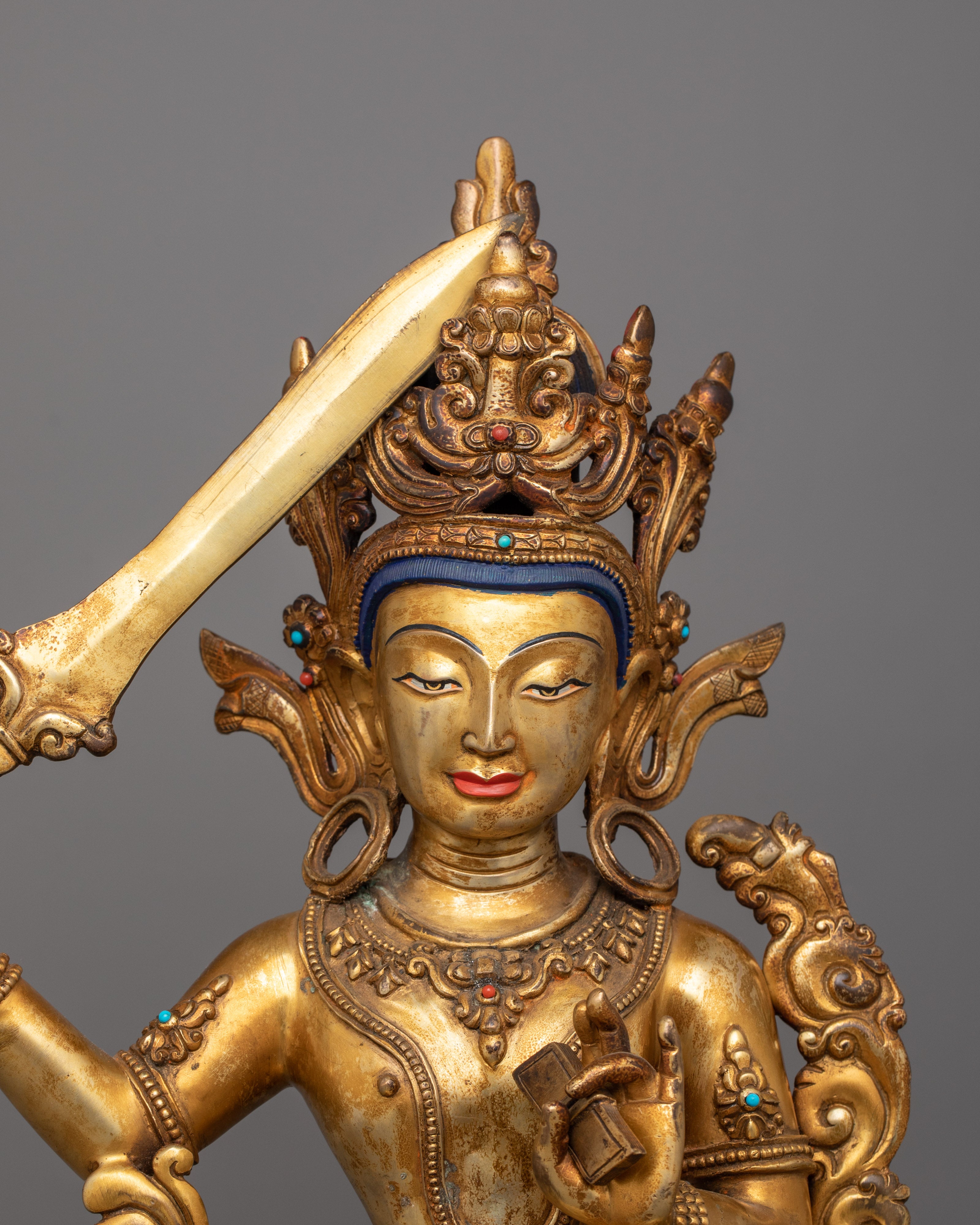 Enlightened Manjushri Sculpture | Symbol of Wisdom and Knowledge