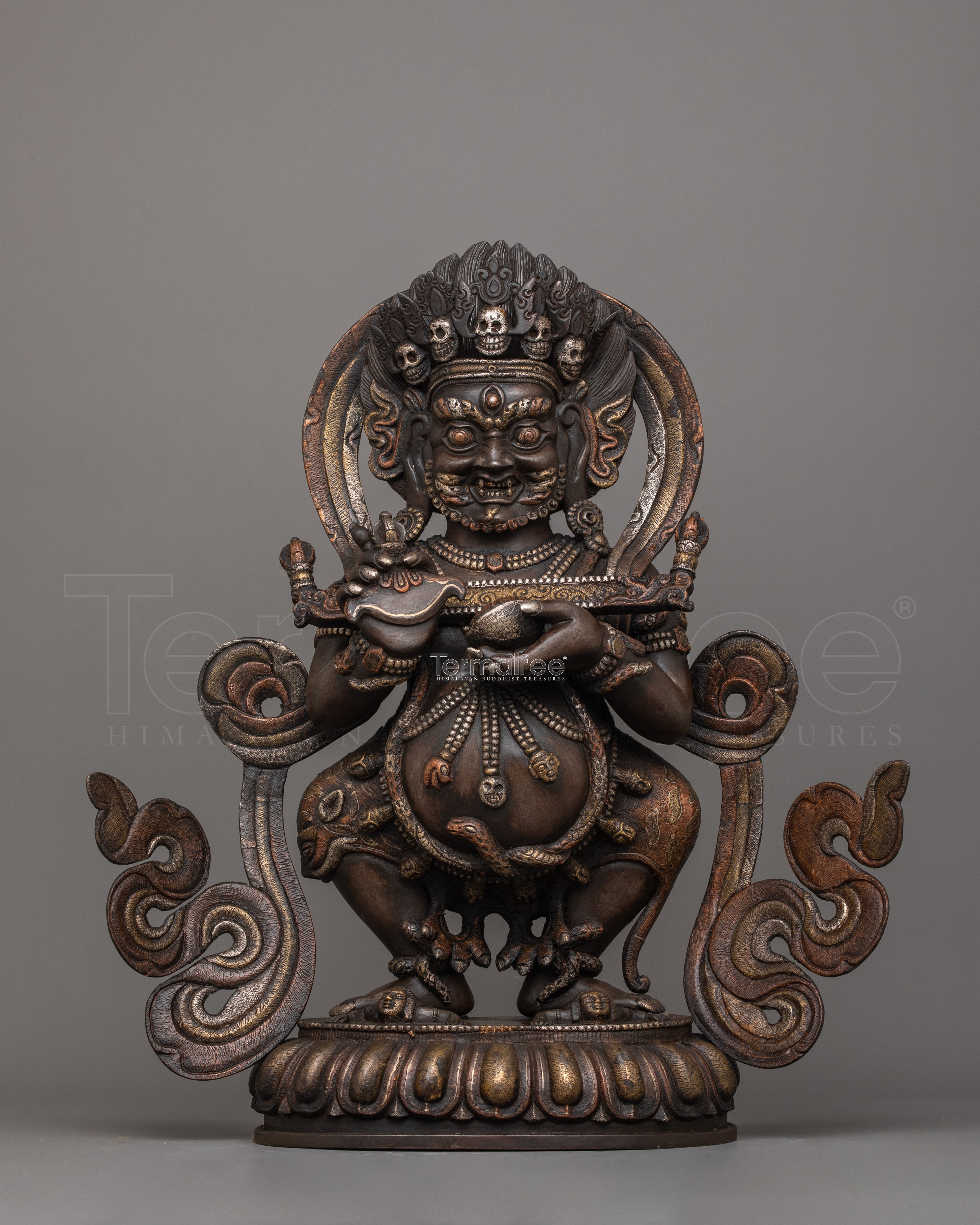 Protector Deity Sakya Mahakala Sculpture | Tradition's Mahakala Statue