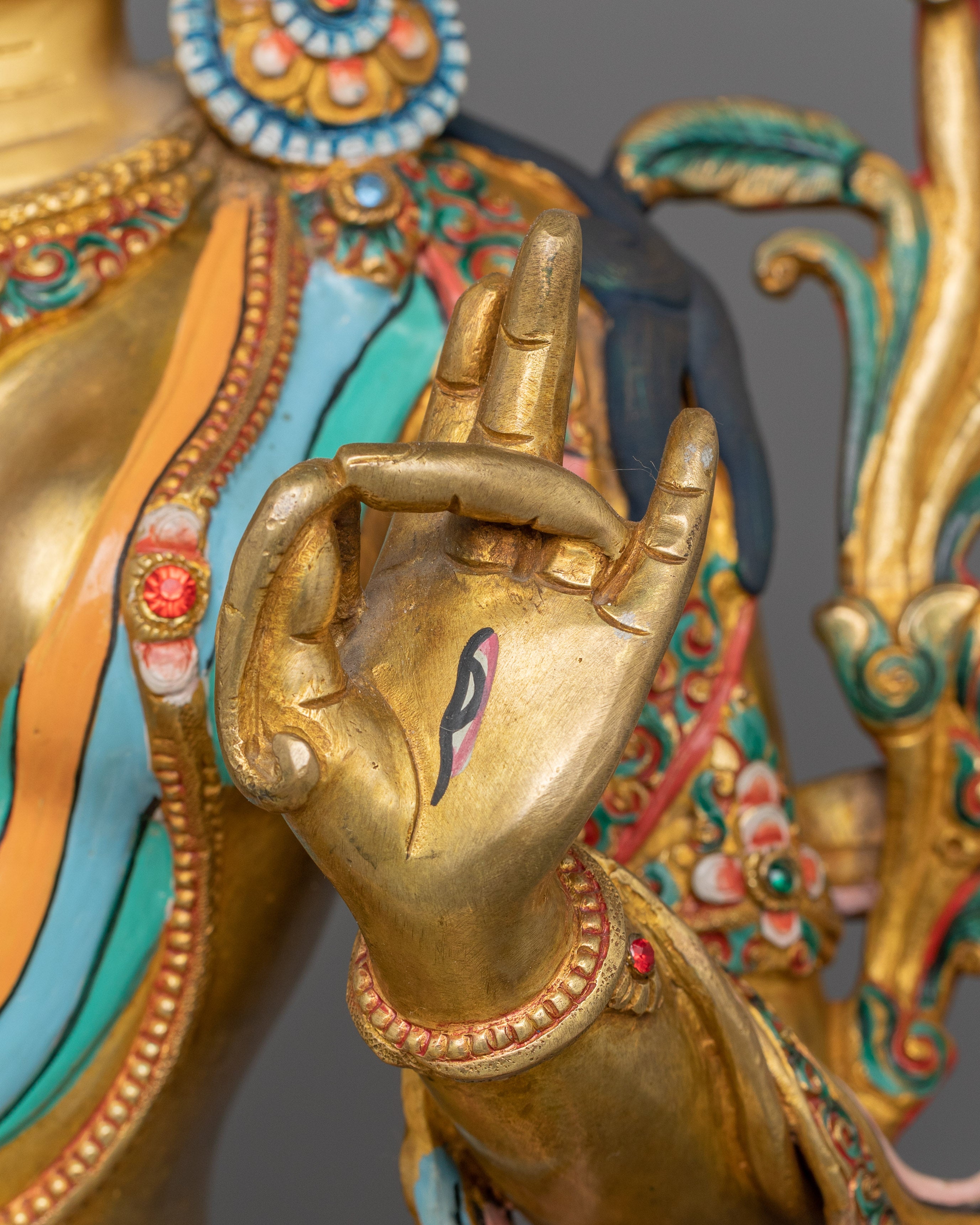 Seven Eyes Deity White Tara Statue | Mother of all Buddhas