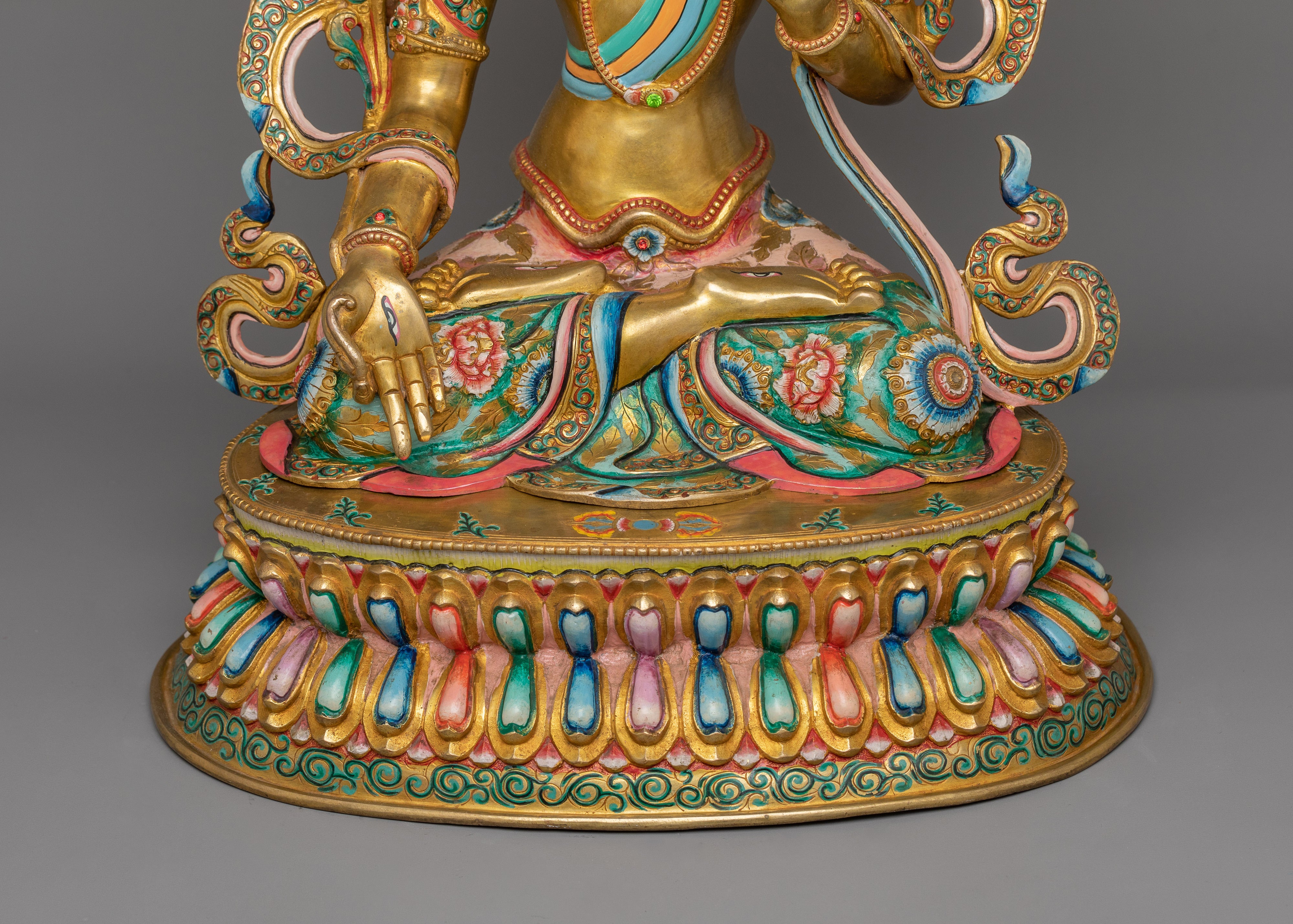 Seven Eyes Deity White Tara Statue | Mother of all Buddhas