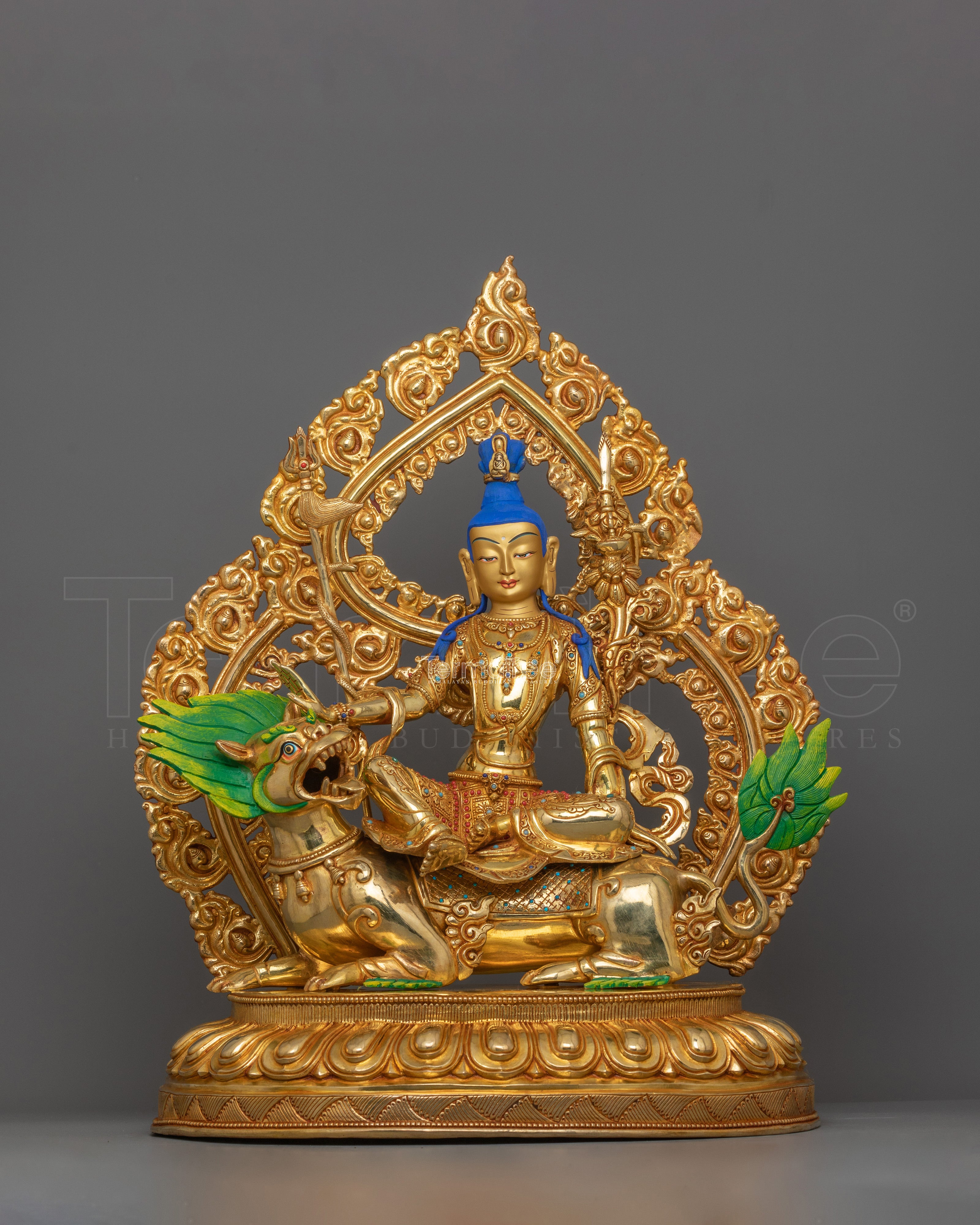 Simhanada Avalokiteshvara Statue | Handcrafted Tibetan Art