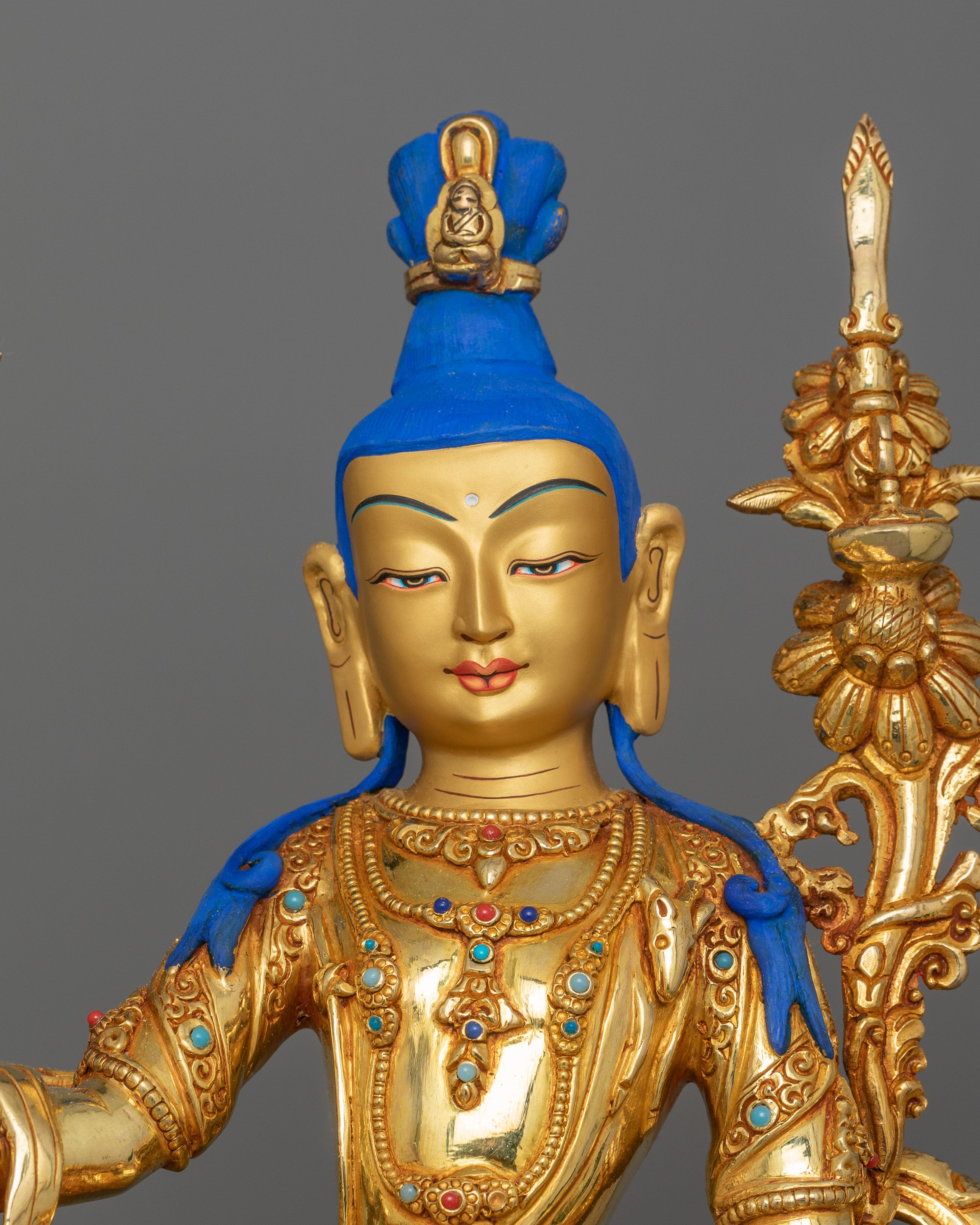 Simhanada Avalokiteshvara Statue | Handcrafted Tibetan Art