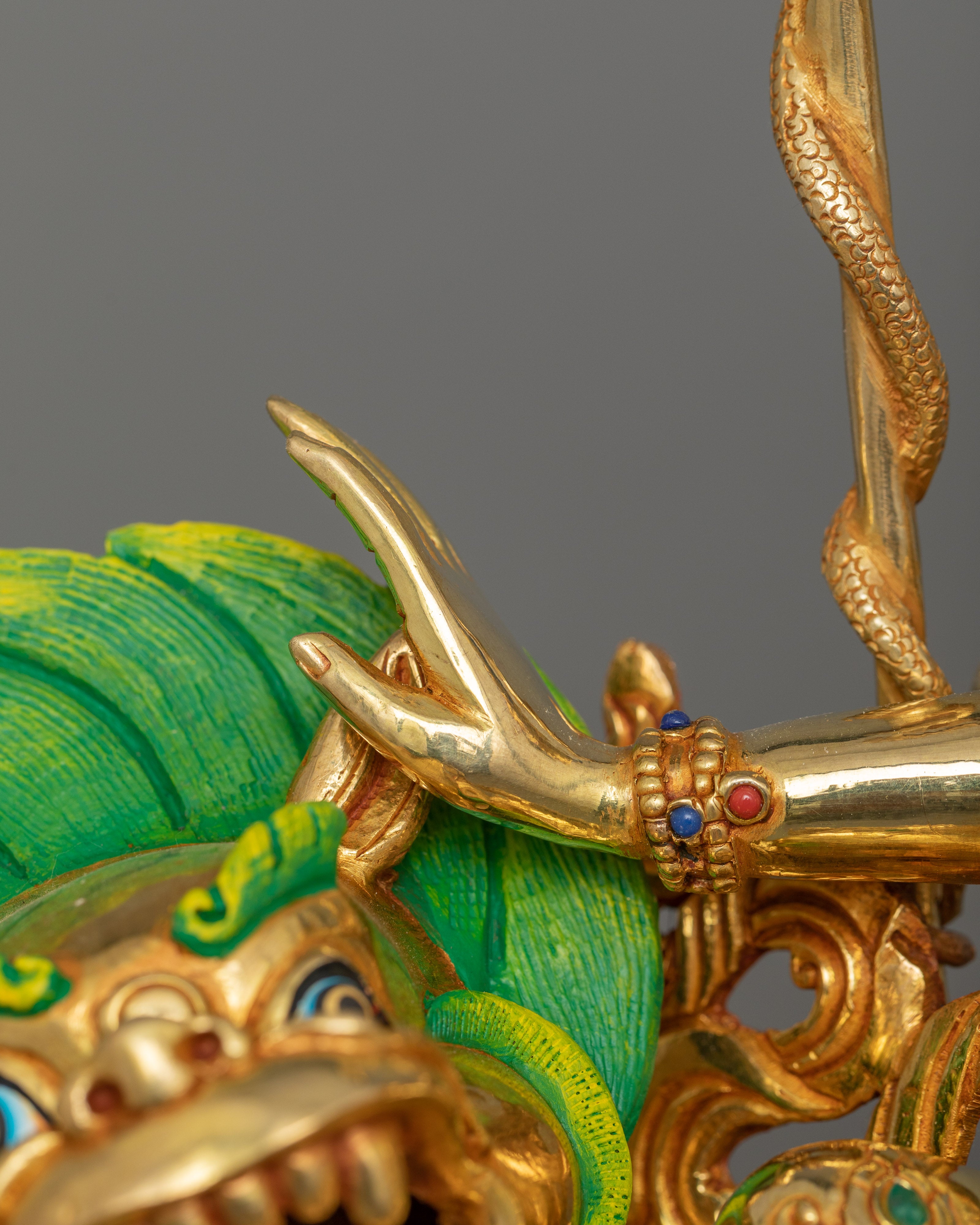 Simhanada Avalokiteshvara Statue | Handcrafted Tibetan Art