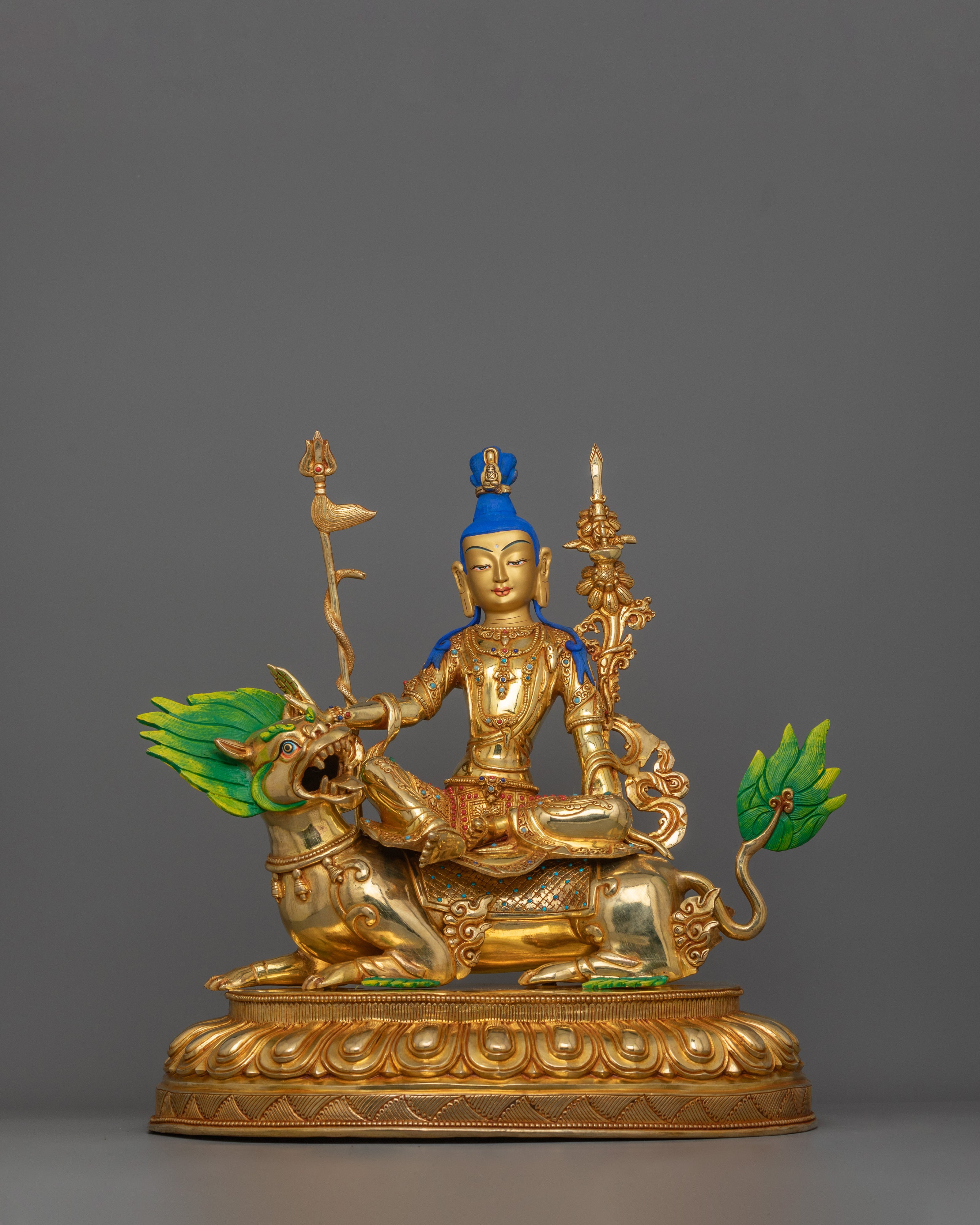 Simhanada Avalokiteshvara Statue | Handcrafted Tibetan Art