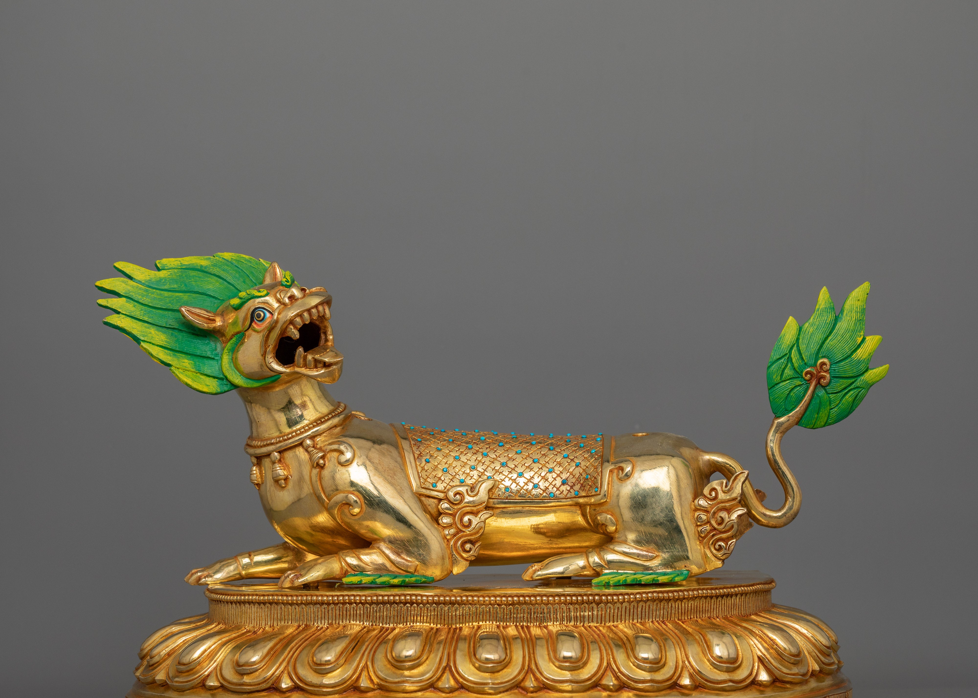 Simhanada Avalokiteshvara Statue | Handcrafted Tibetan Art