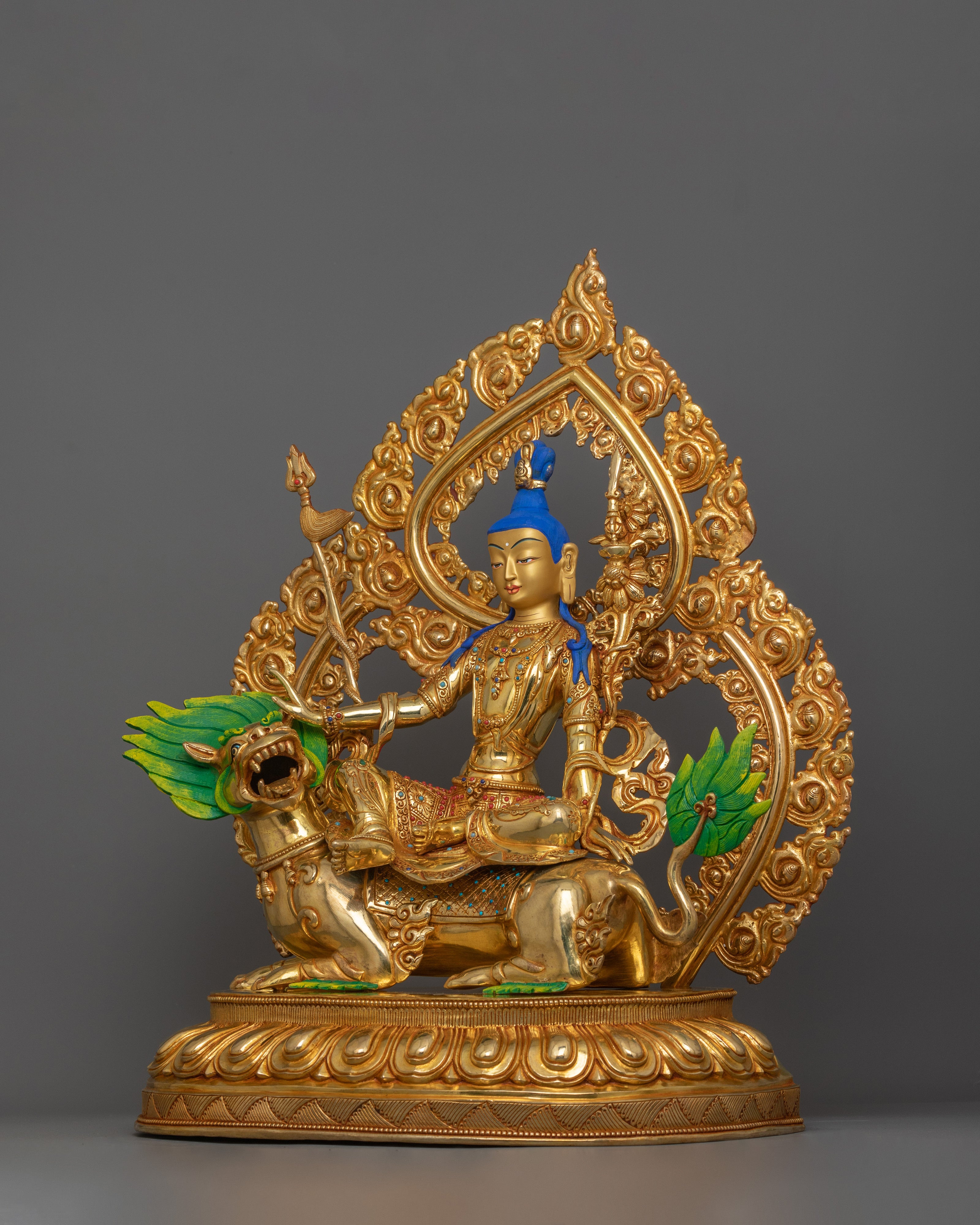 Simhanada Avalokiteshvara Statue | Handcrafted Tibetan Art