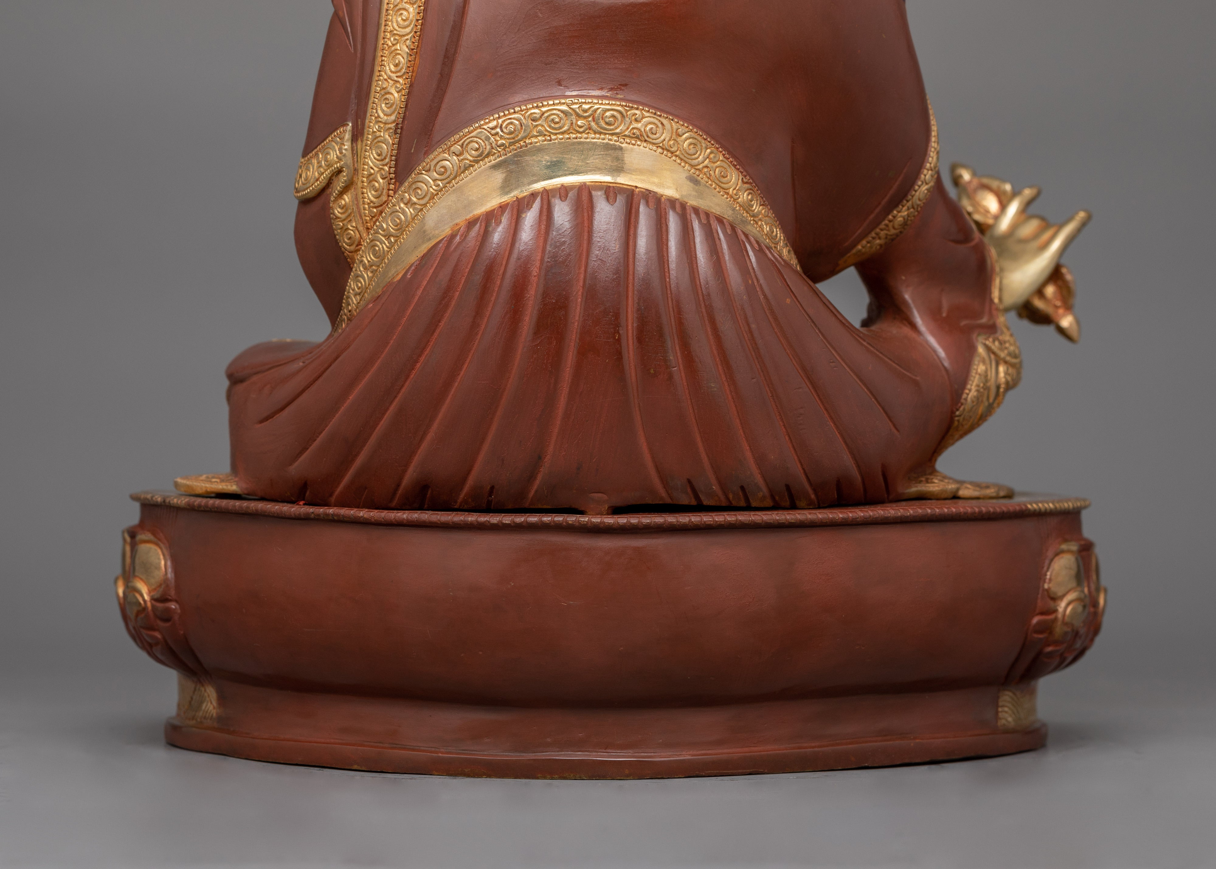 Padmasambhava Vajrayana Guru Buddhist Statue | Hand-Carved Tantric Master Figurine