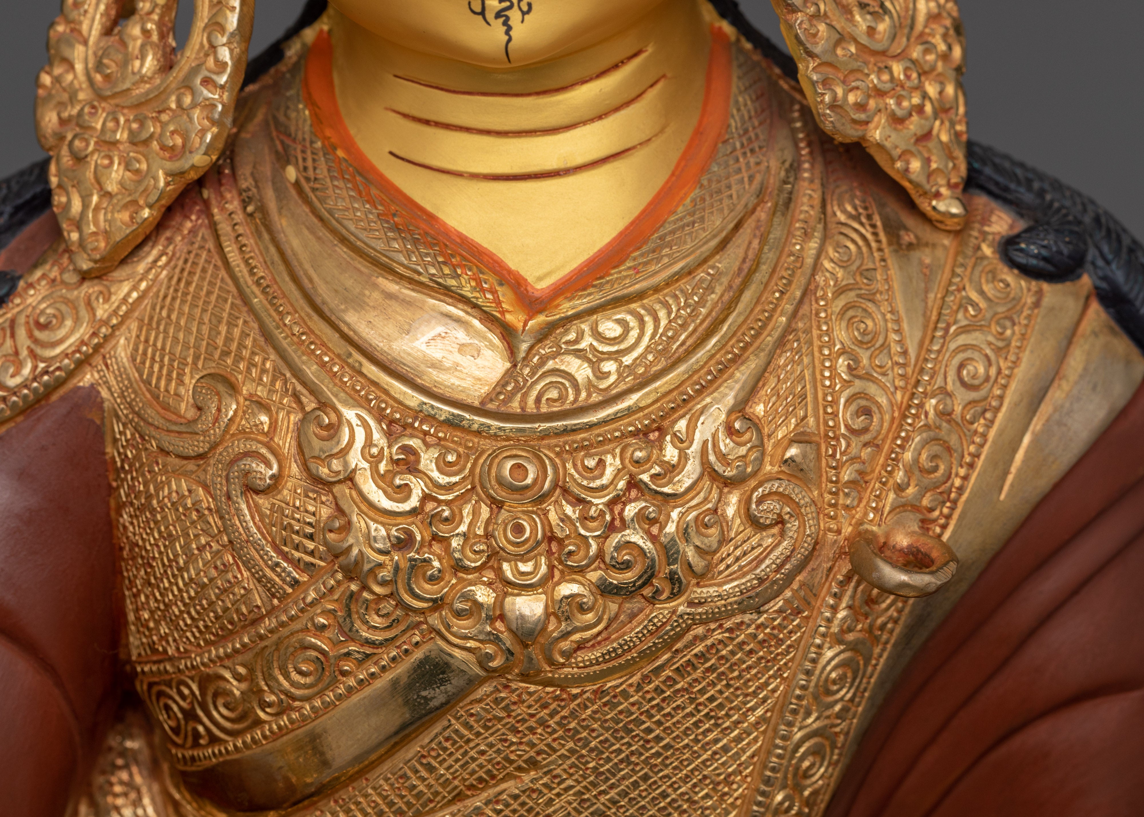 Padmasambhava Vajrayana Guru Buddhist Statue | Hand-Carved Tantric Master Figurine