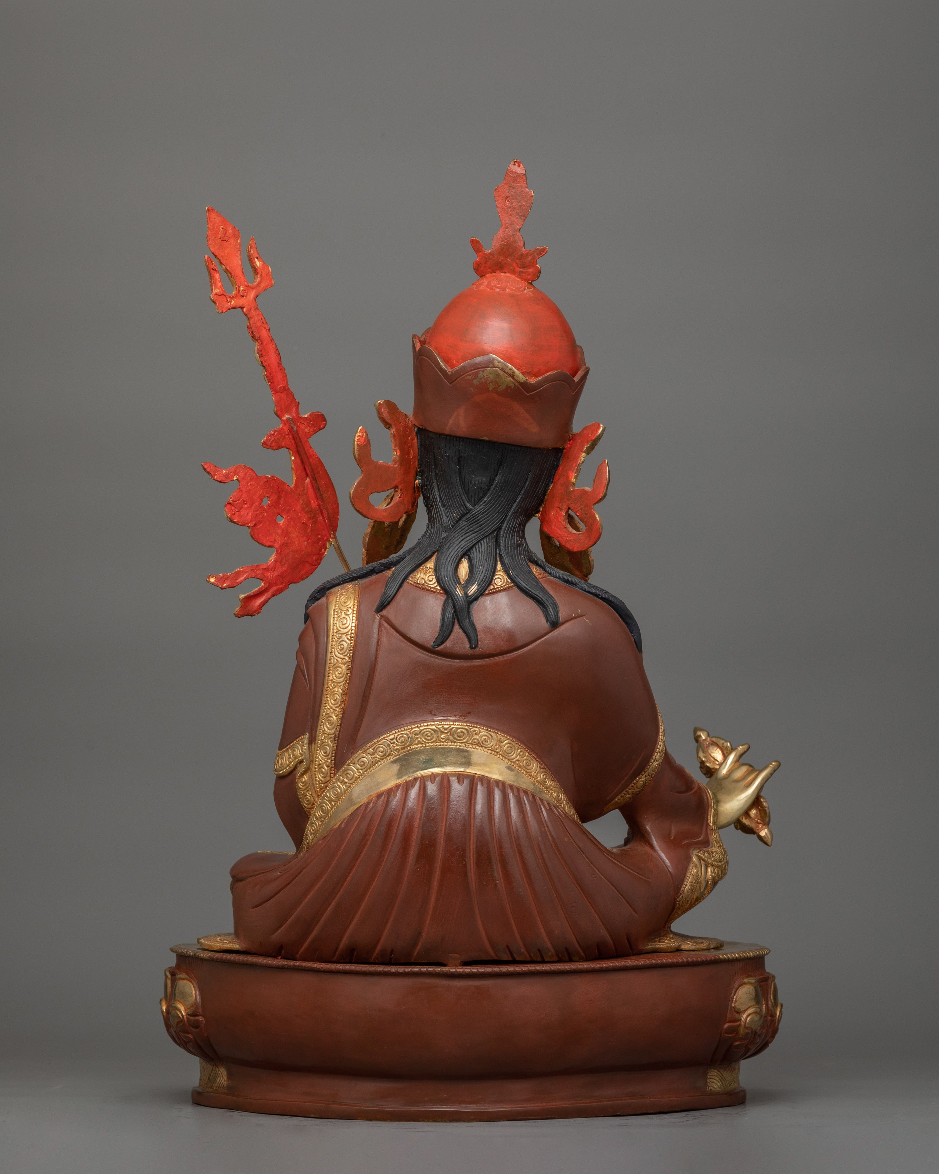 Padmasambhava Vajrayana Guru Buddhist Statue | Hand-Carved Tantric Master Figurine