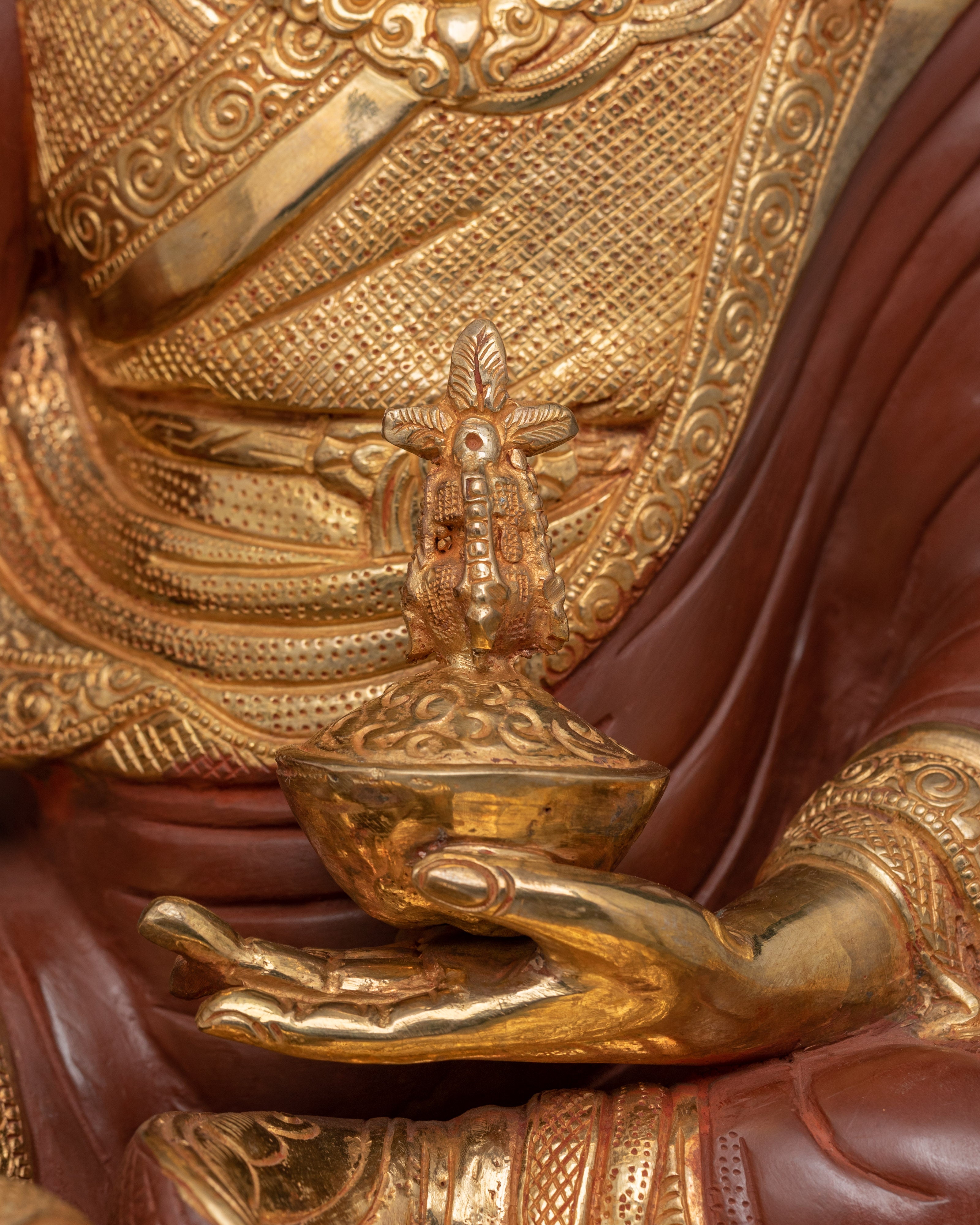Padmasambhava Vajrayana Guru Buddhist Statue | Hand-Carved Tantric Master Figurine
