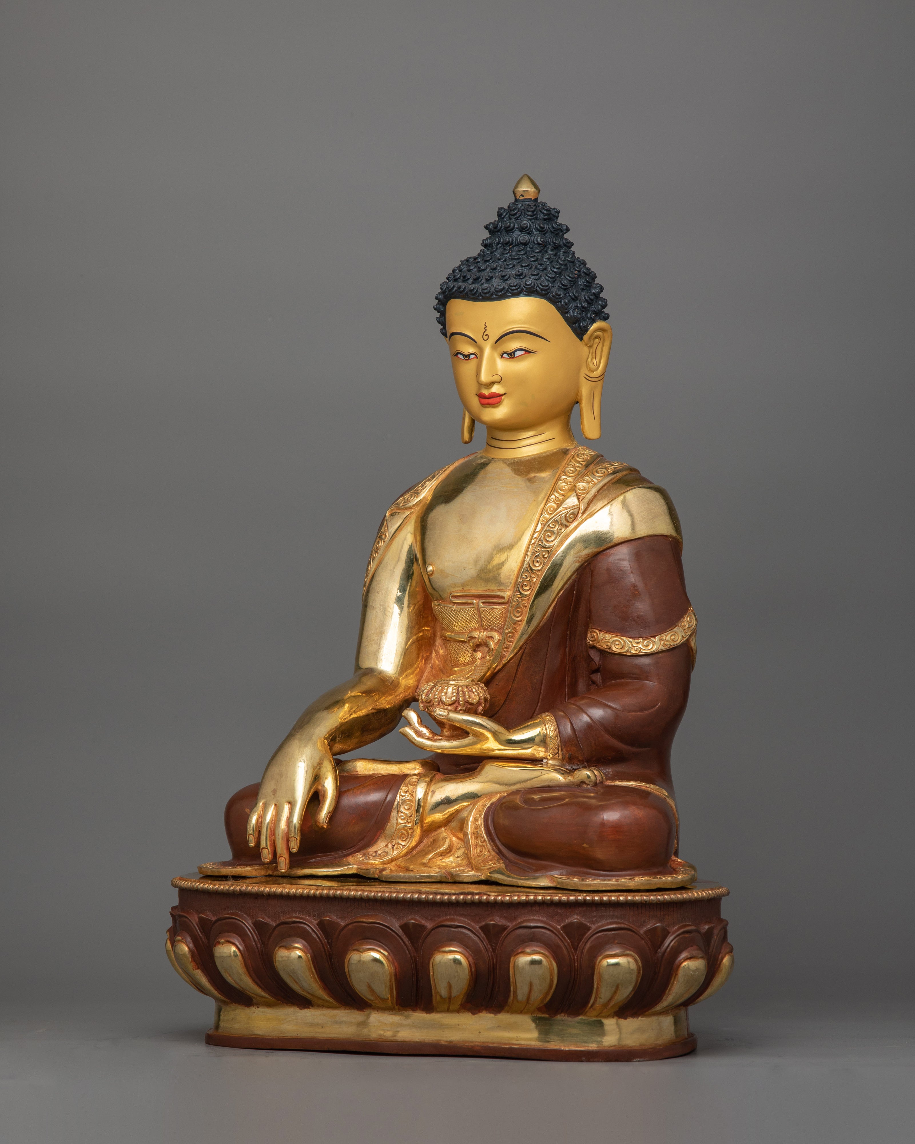 Traditional Shakyamuni Buddha Inner Peace Figurine | Himalayan Spiritual Zen Art-work