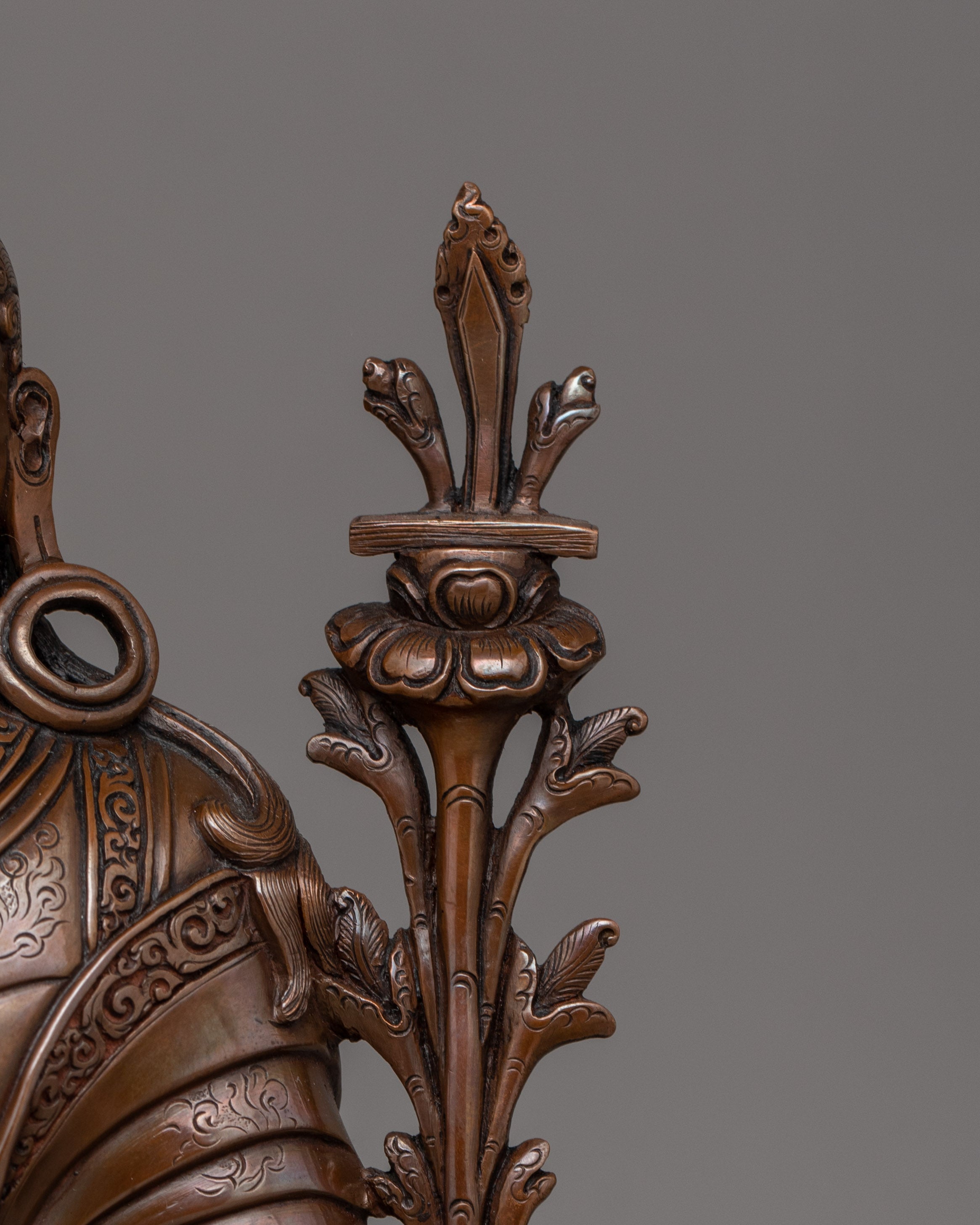 Tibetan Master Yeshe Lama Jigme Lingpa Sculpture | Oxidized Copper Buddhist Figurine