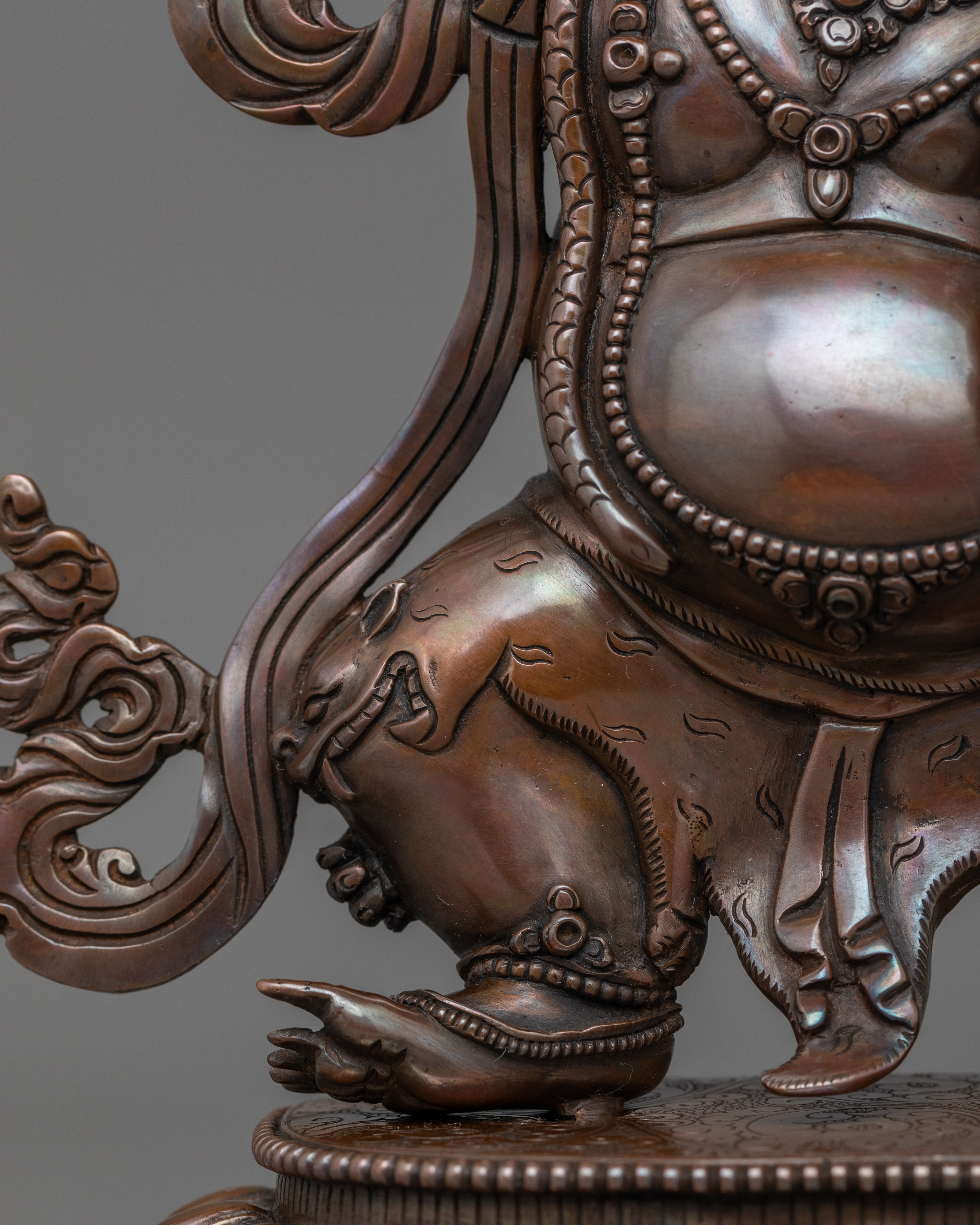 Vajrapani Handcrafted Oxidized Copper Sculpture | Symbol of Protection and Strength