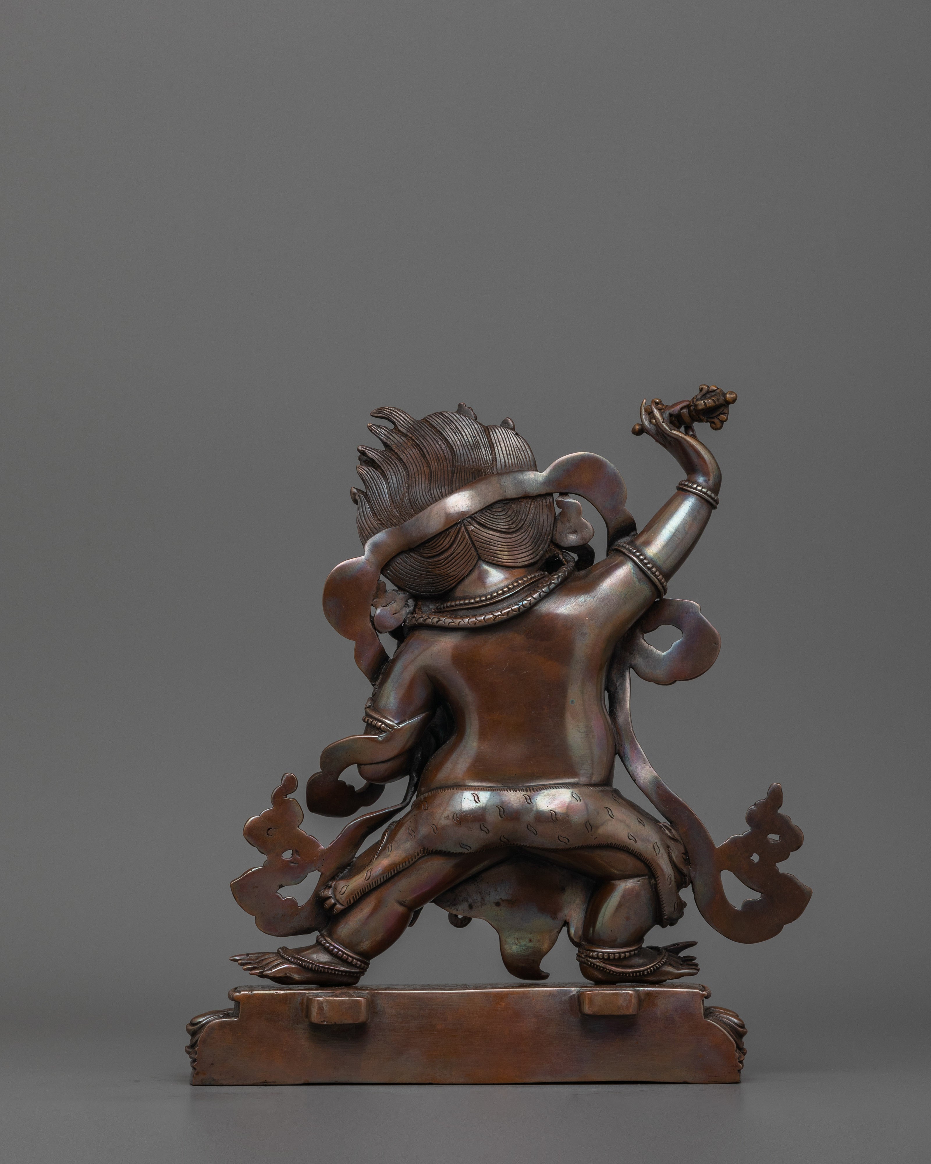 Vajrapani Handcrafted Oxidized Copper Sculpture | Symbol of Protection and Strength