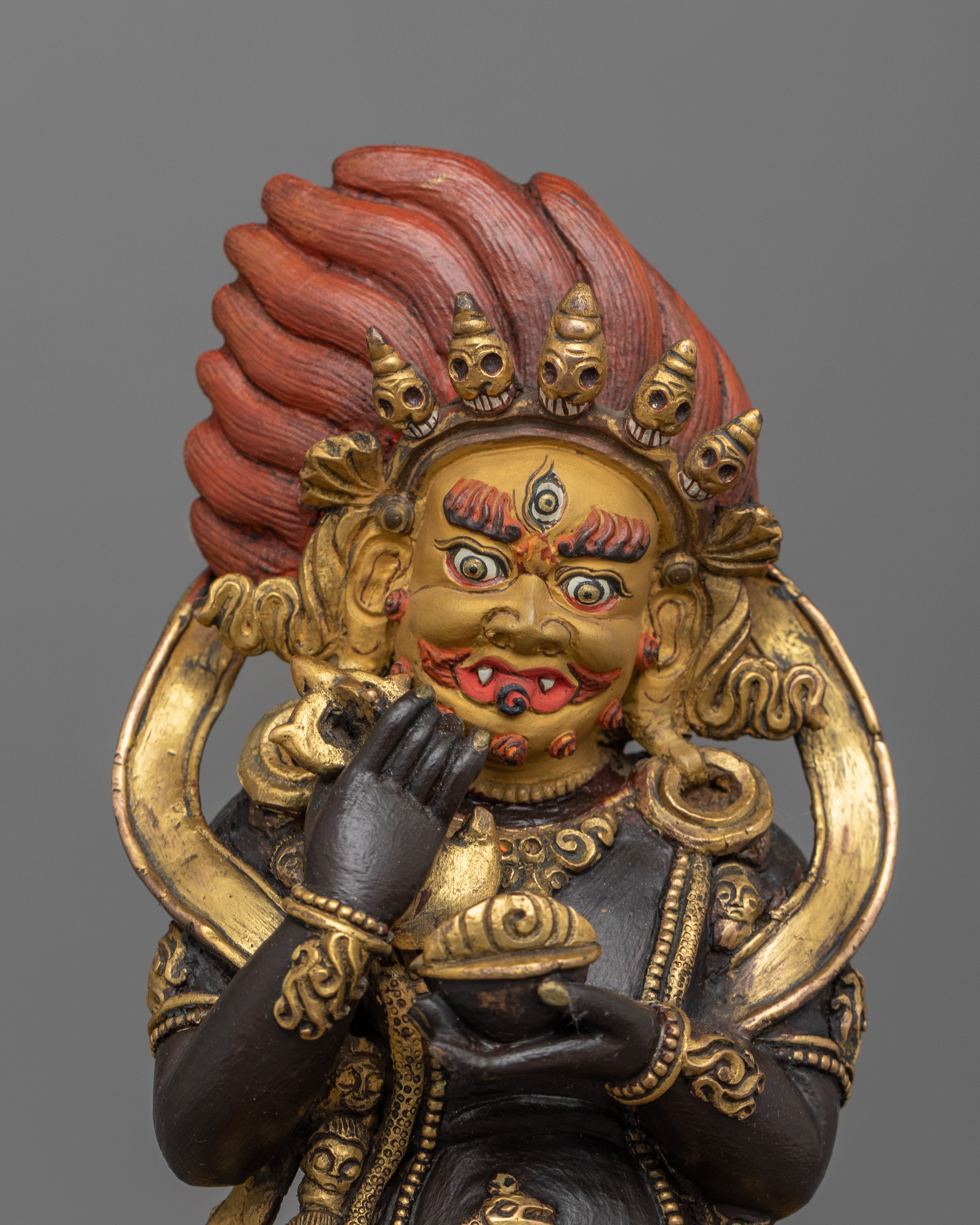 Mahakala Tibetan Buddhist Deity Wrathful Protector | Sacred Art and Craftsmanship for Shrine