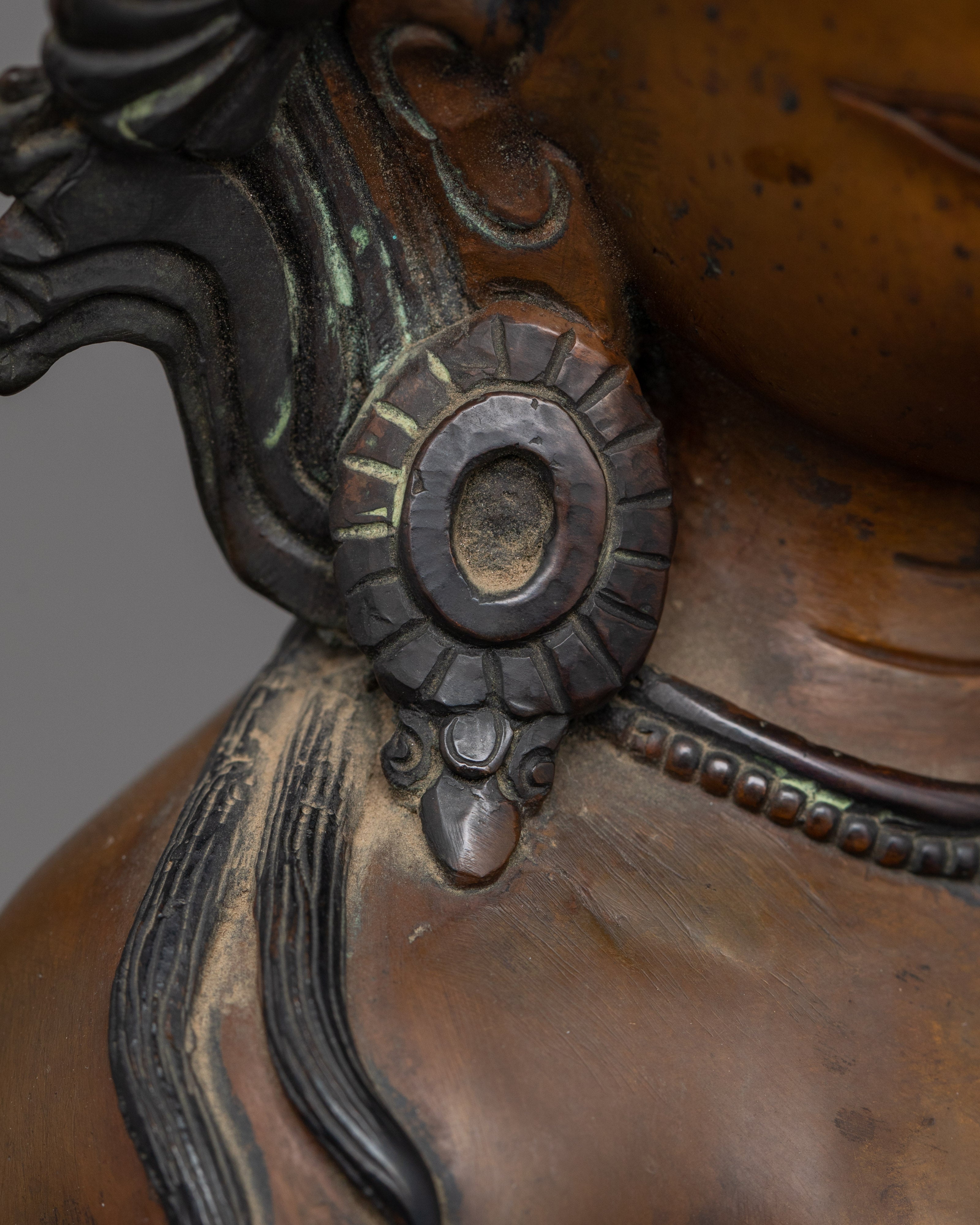 Beautiful Bodhisattva Statue | Oxidized Copper Body