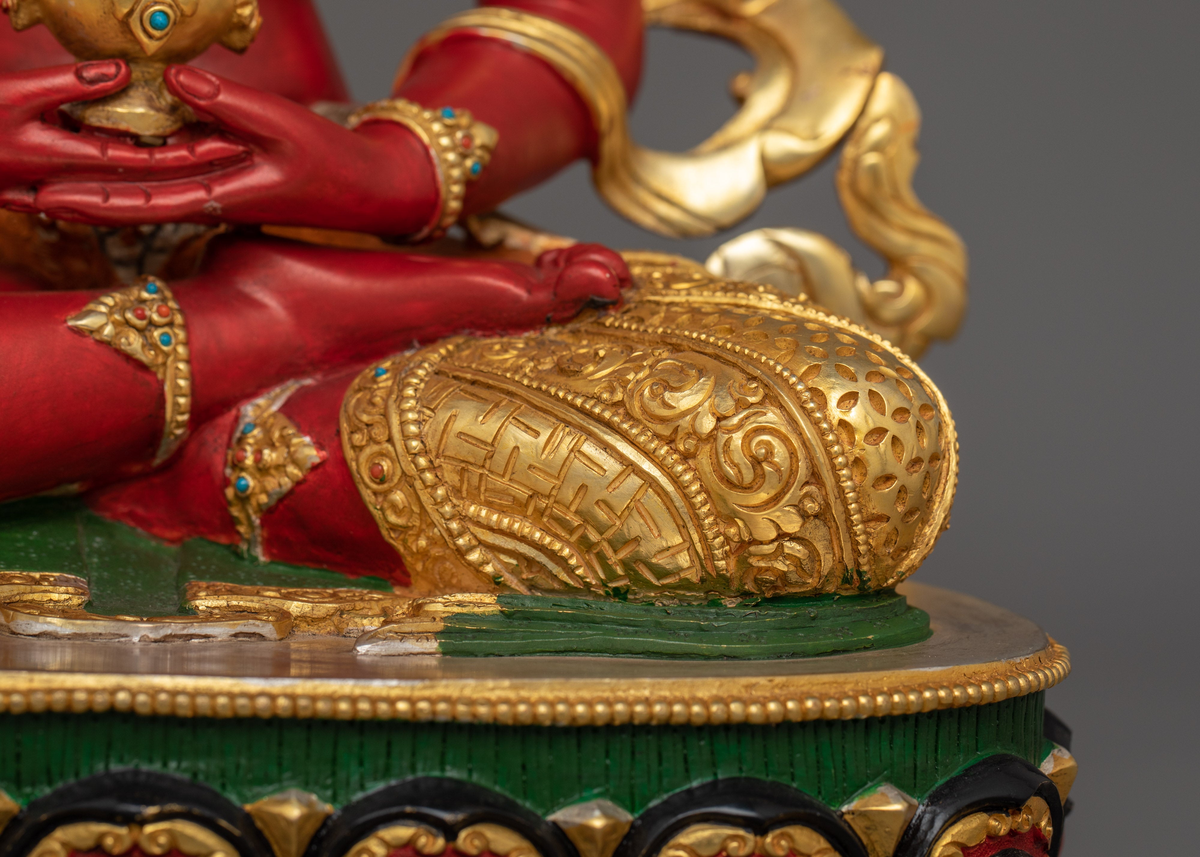 Tibetan Handcrafted Amitayus Statue | Amitayus Buddha Holding Vase of Immortality