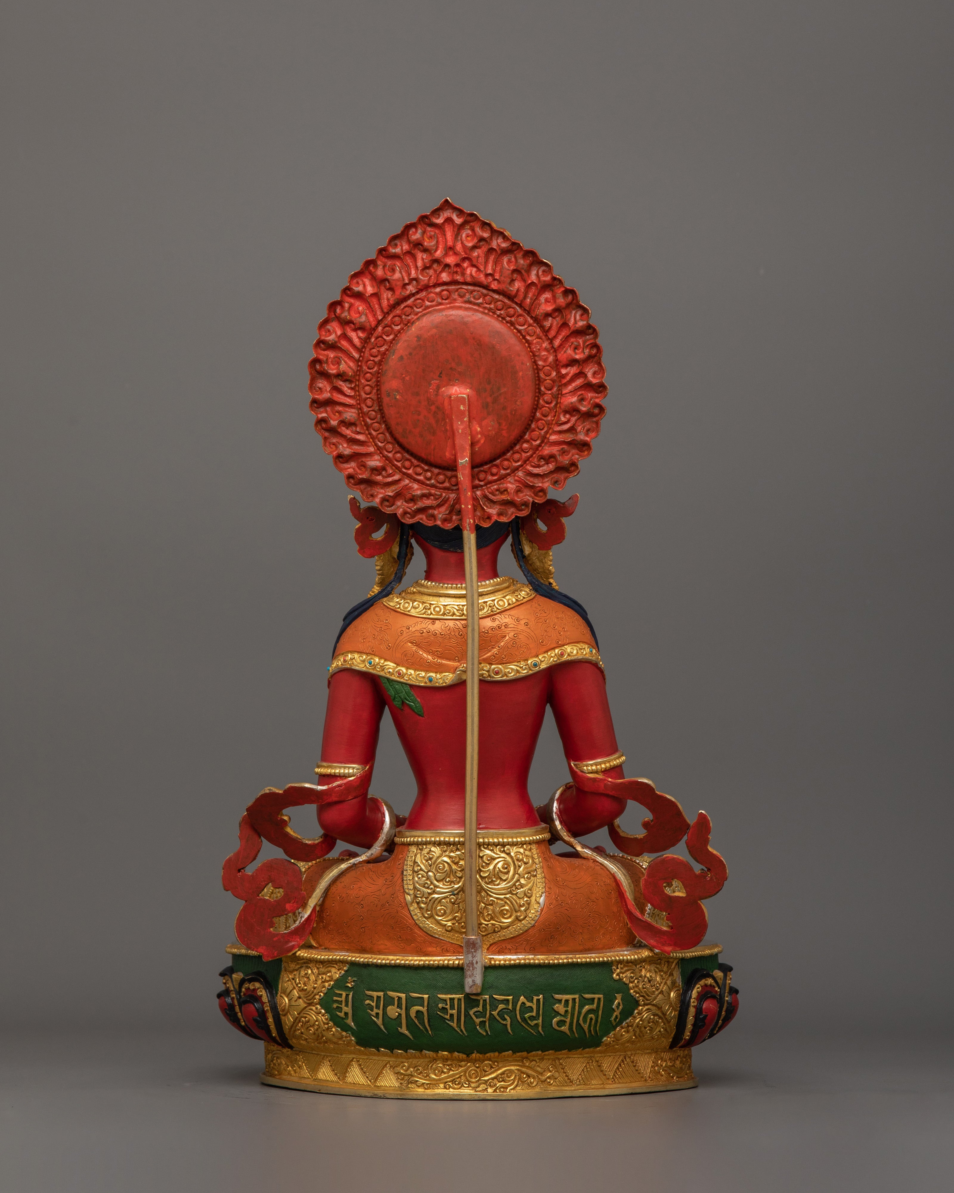 Tibetan Handcrafted Amitayus Statue | Amitayus Buddha Holding Vase of Immortality