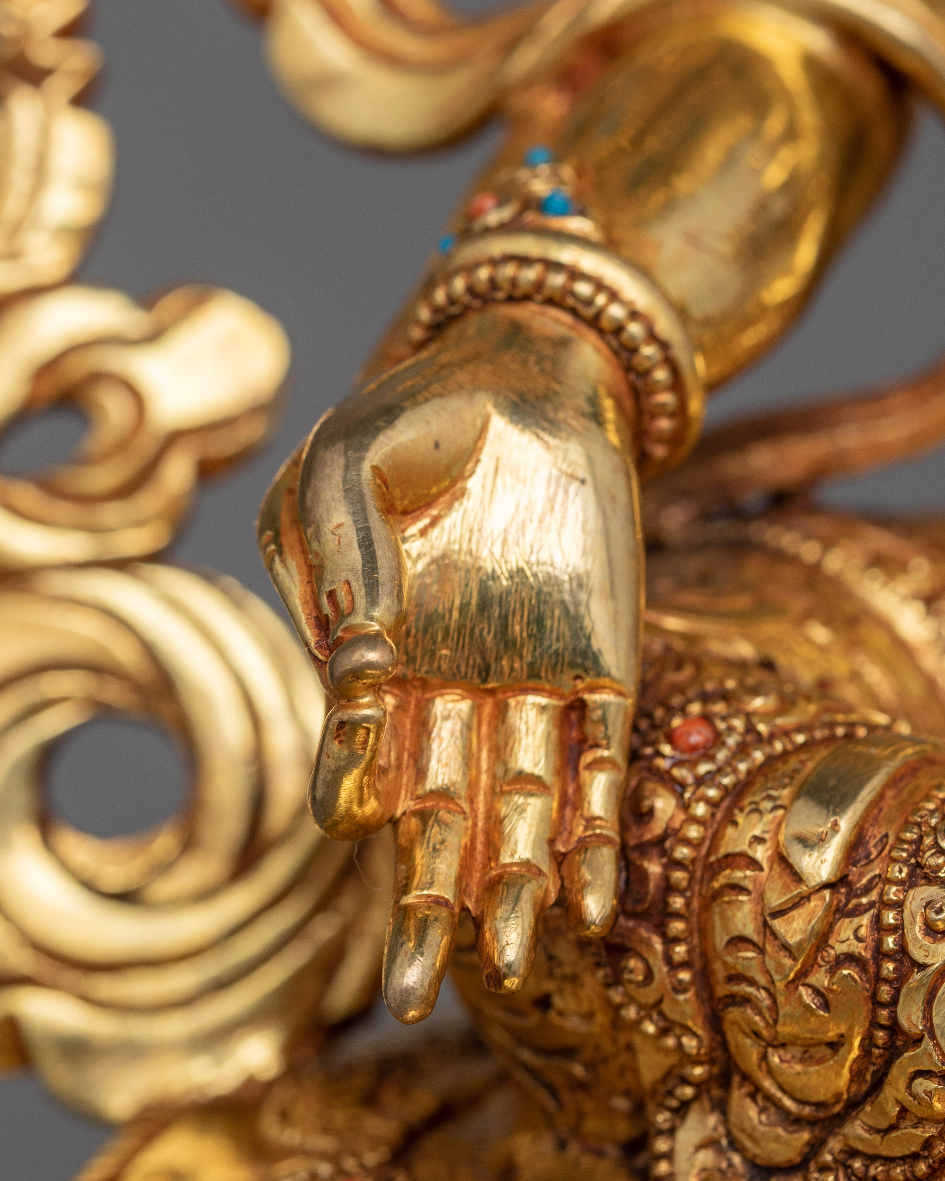 Handmade Statue of Syamatara Goddess of Swift Protection | Green Tara Figurine