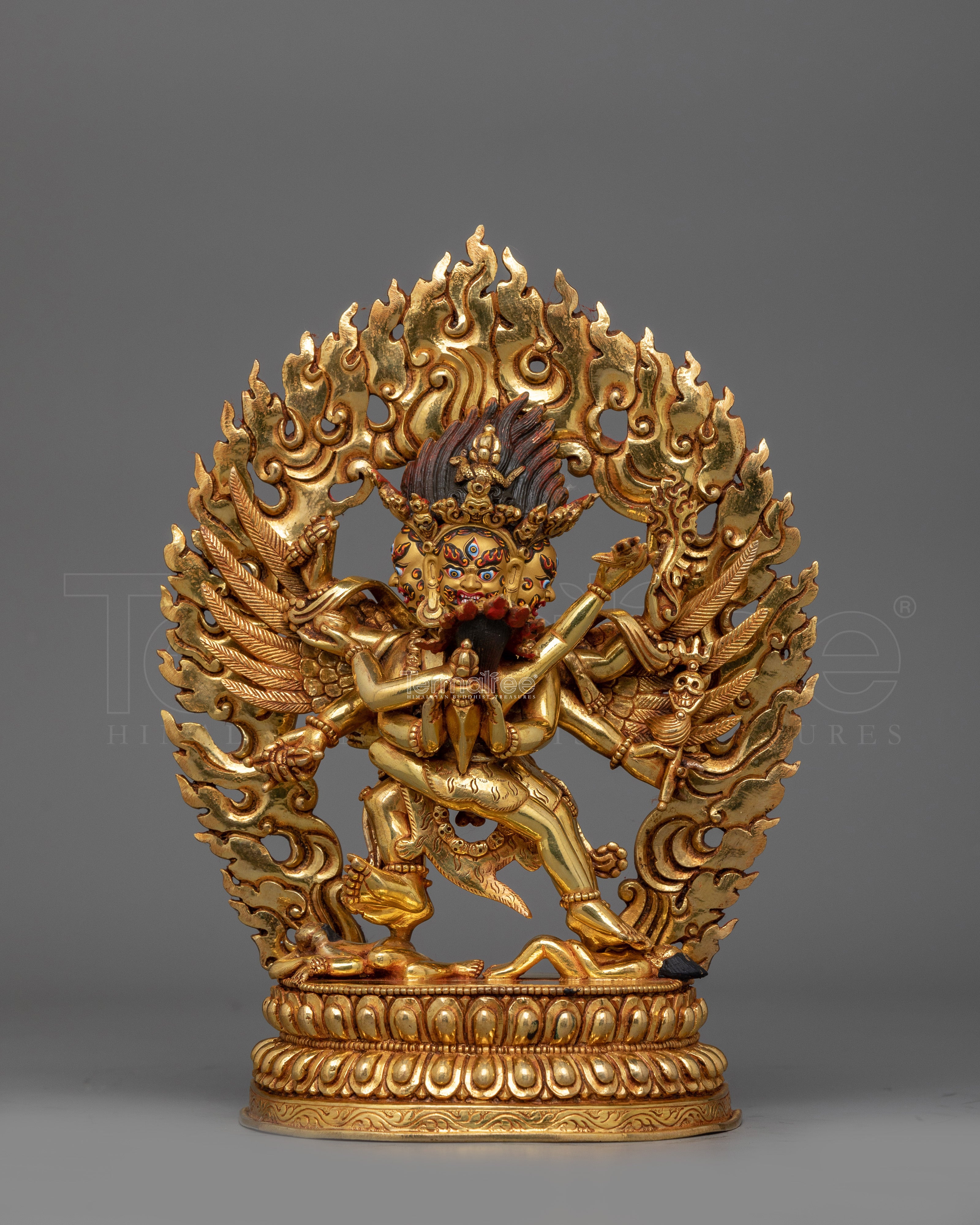 Vajrakilaya Wrathful Deity Statue | Handcrafted Sculpture of Obstacles Removal