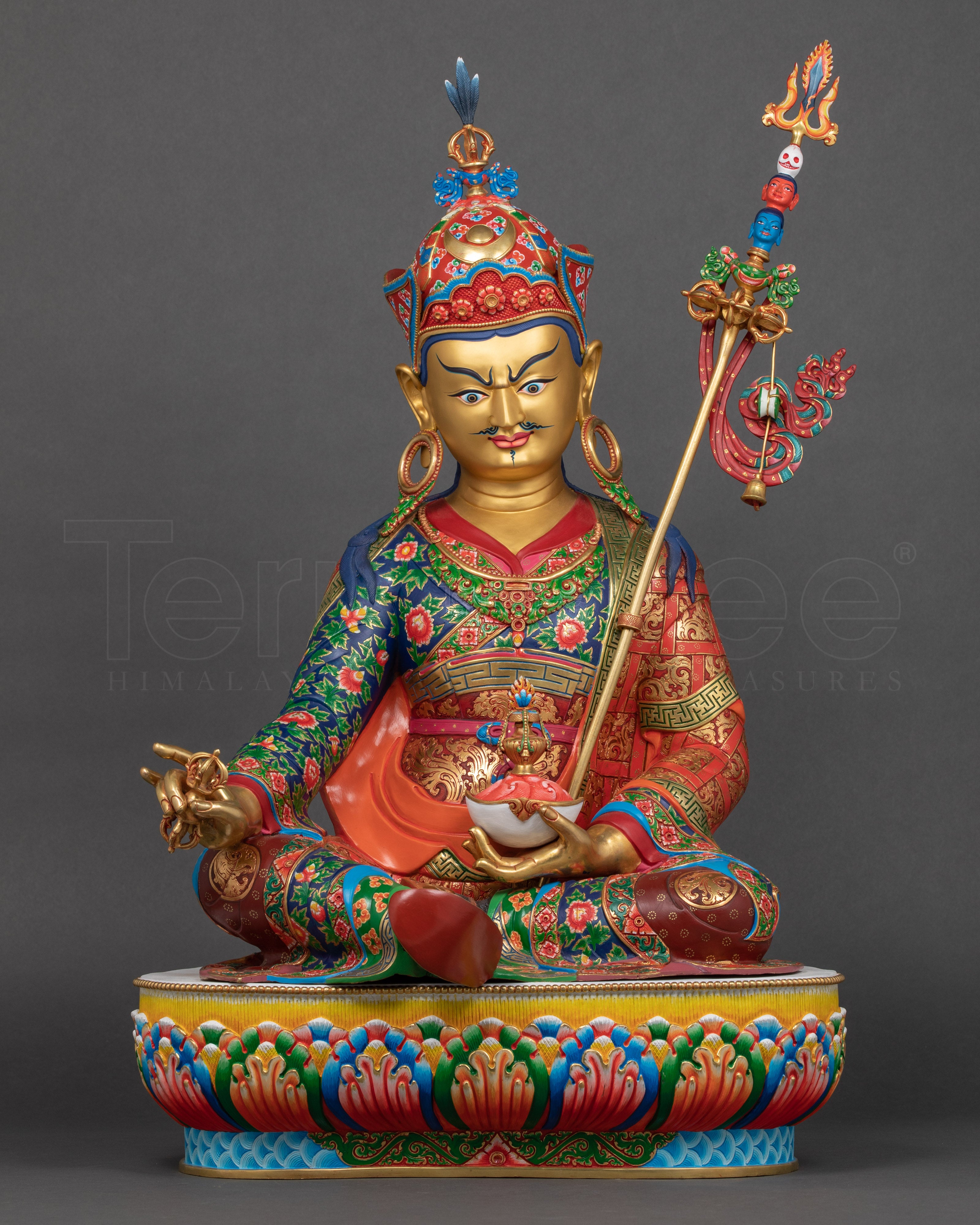 Large Guru Padmasambhava Statue | Tibetan Buddhist Artwork