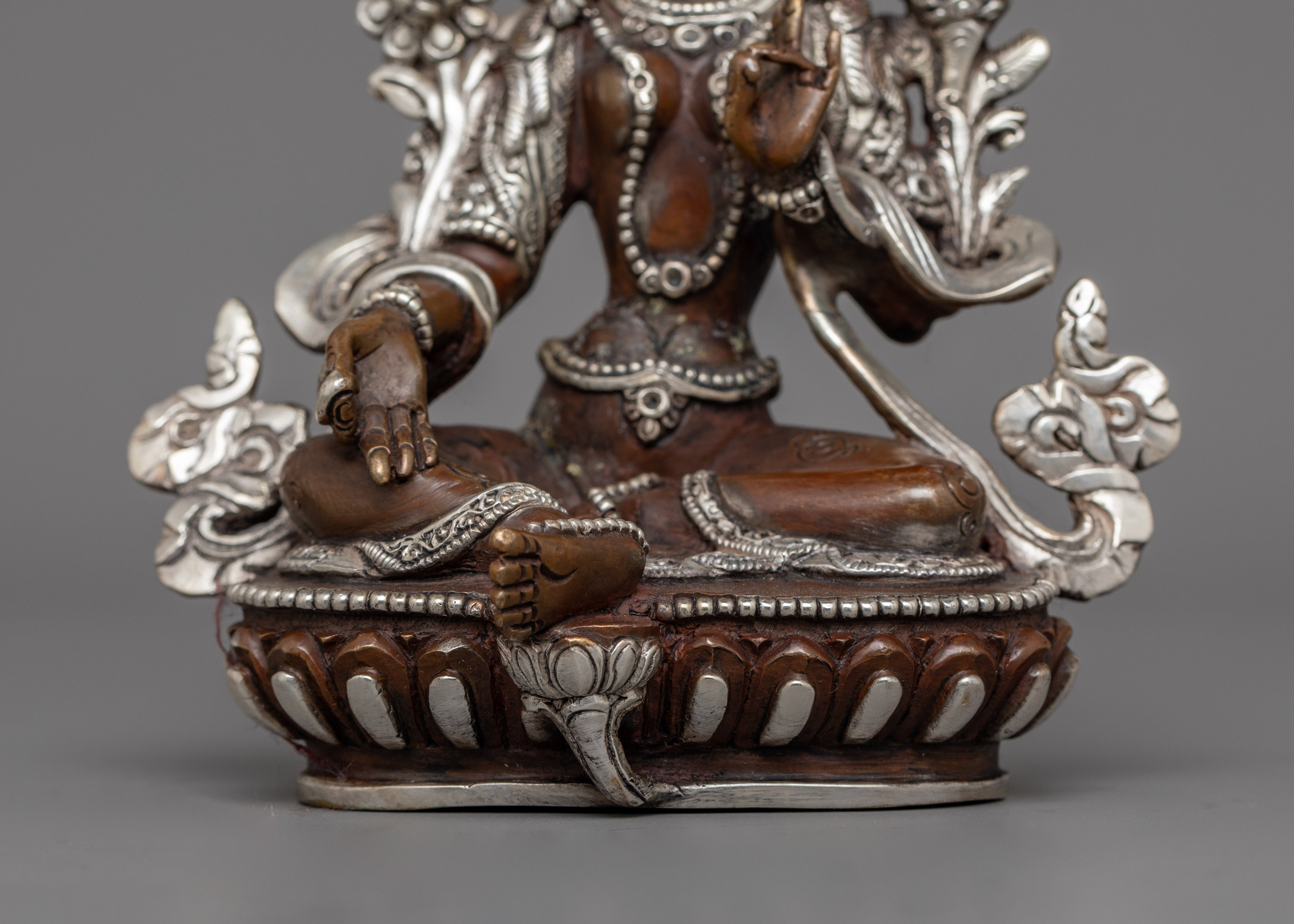 Swift Liberator Green Tara Figurine | Deity of Compassion and Peace