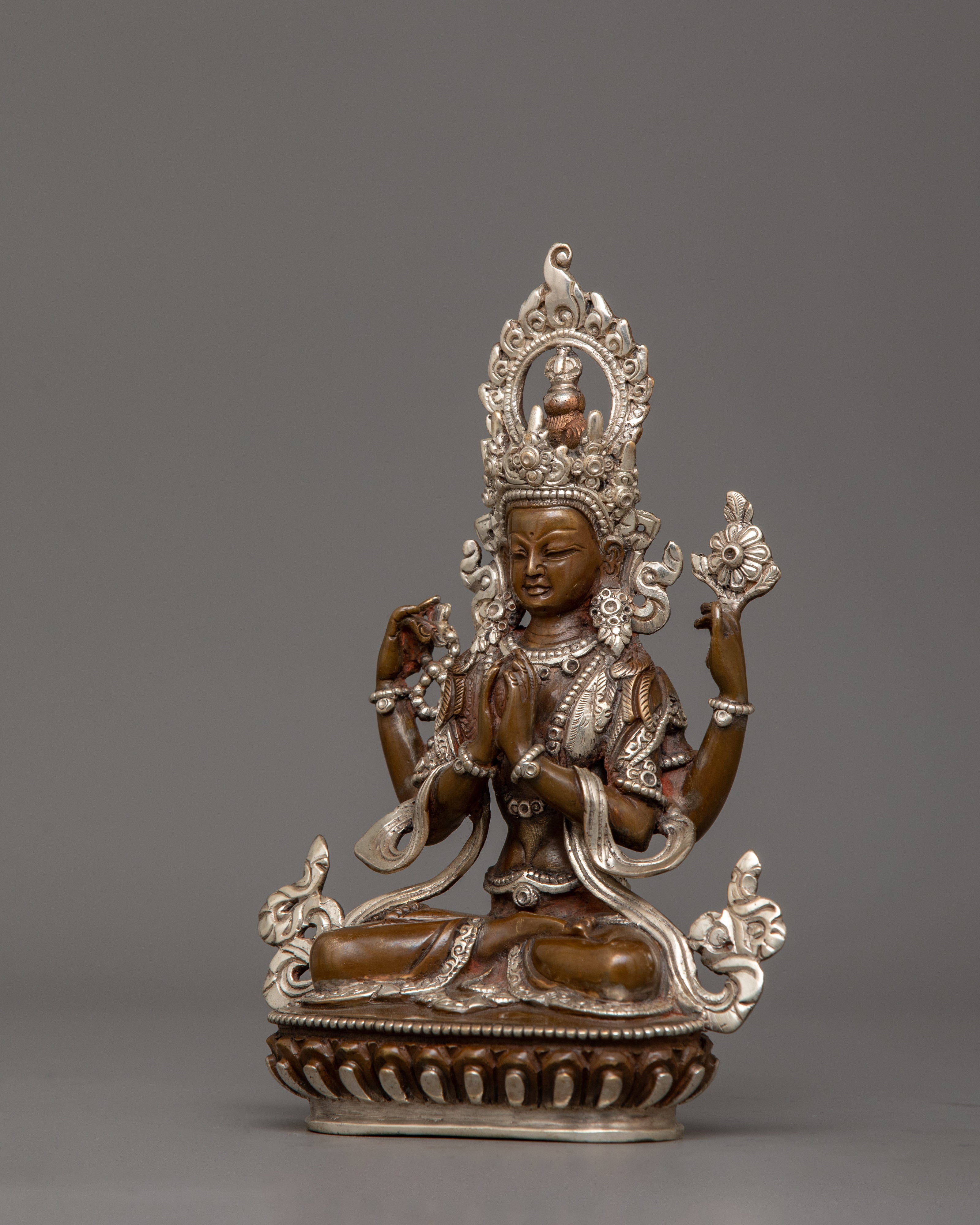 Chenrezig Tibetan Bodhisattva Statue | Buddhist Deity of Boundless Compassion