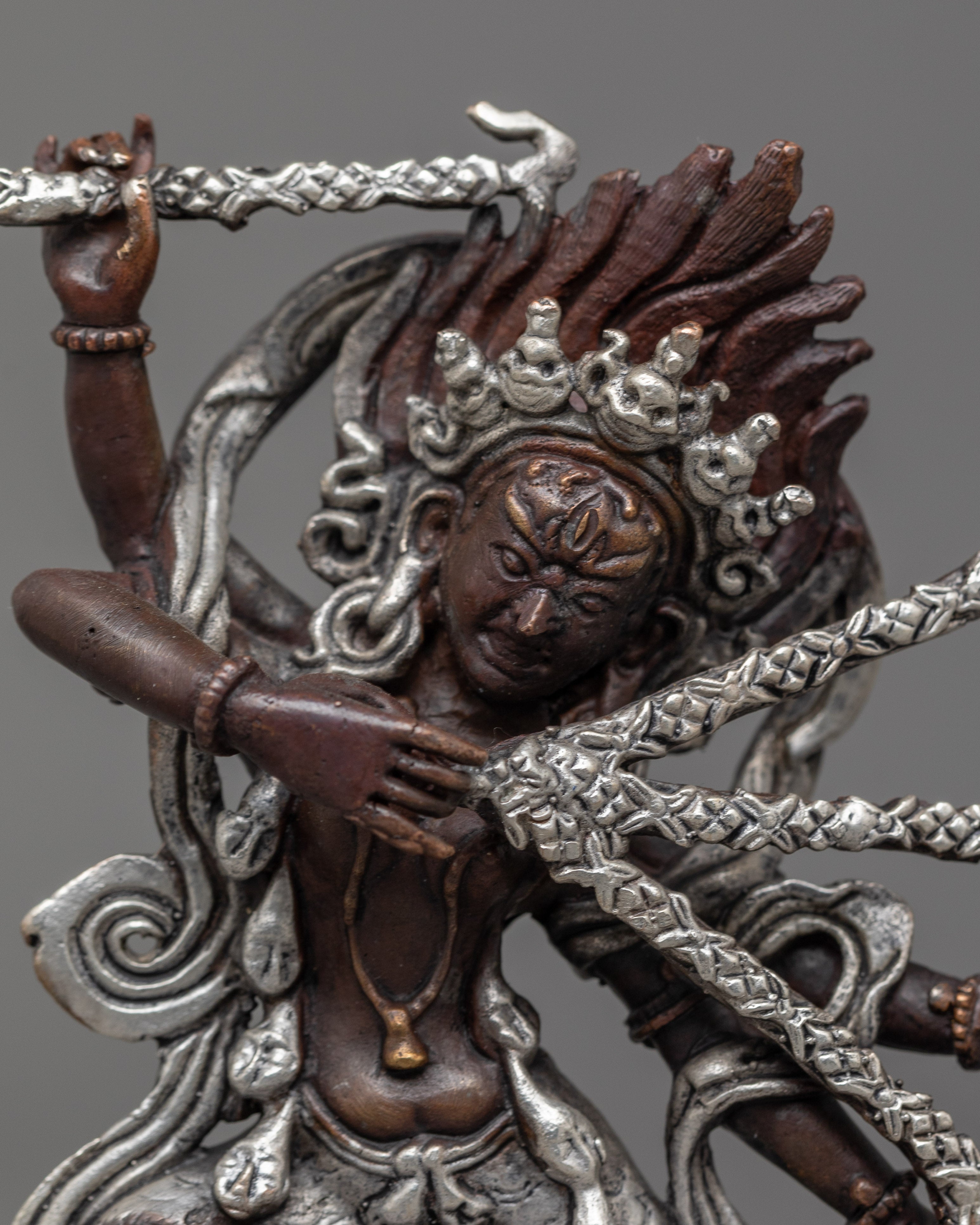 Kurukulla Buddhist Goddess Sculpture | Tibetan Figurine of Dakini Red Tara