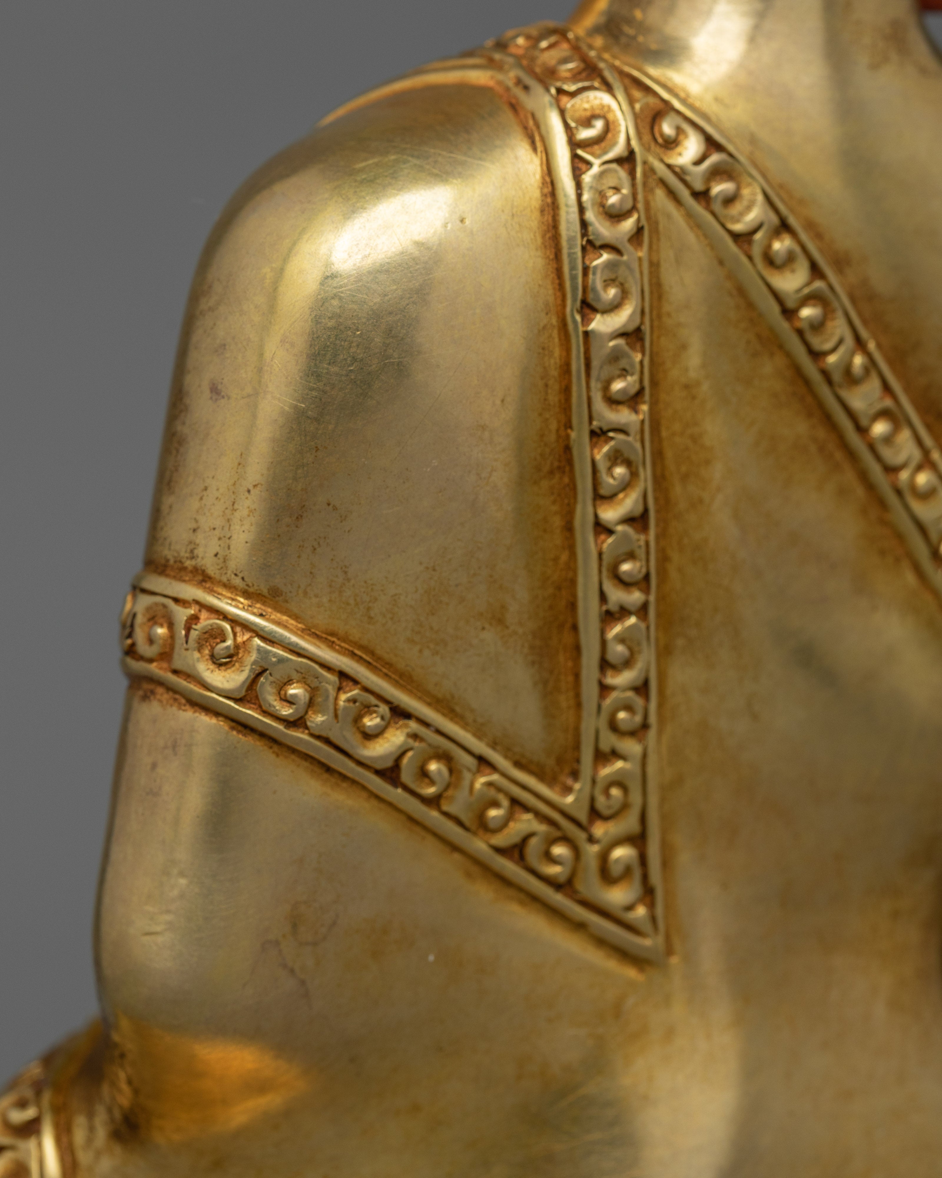 Sacred Bhaisajyaguru Figurine for Healing | Handcrafted in 24K Gold Gilding