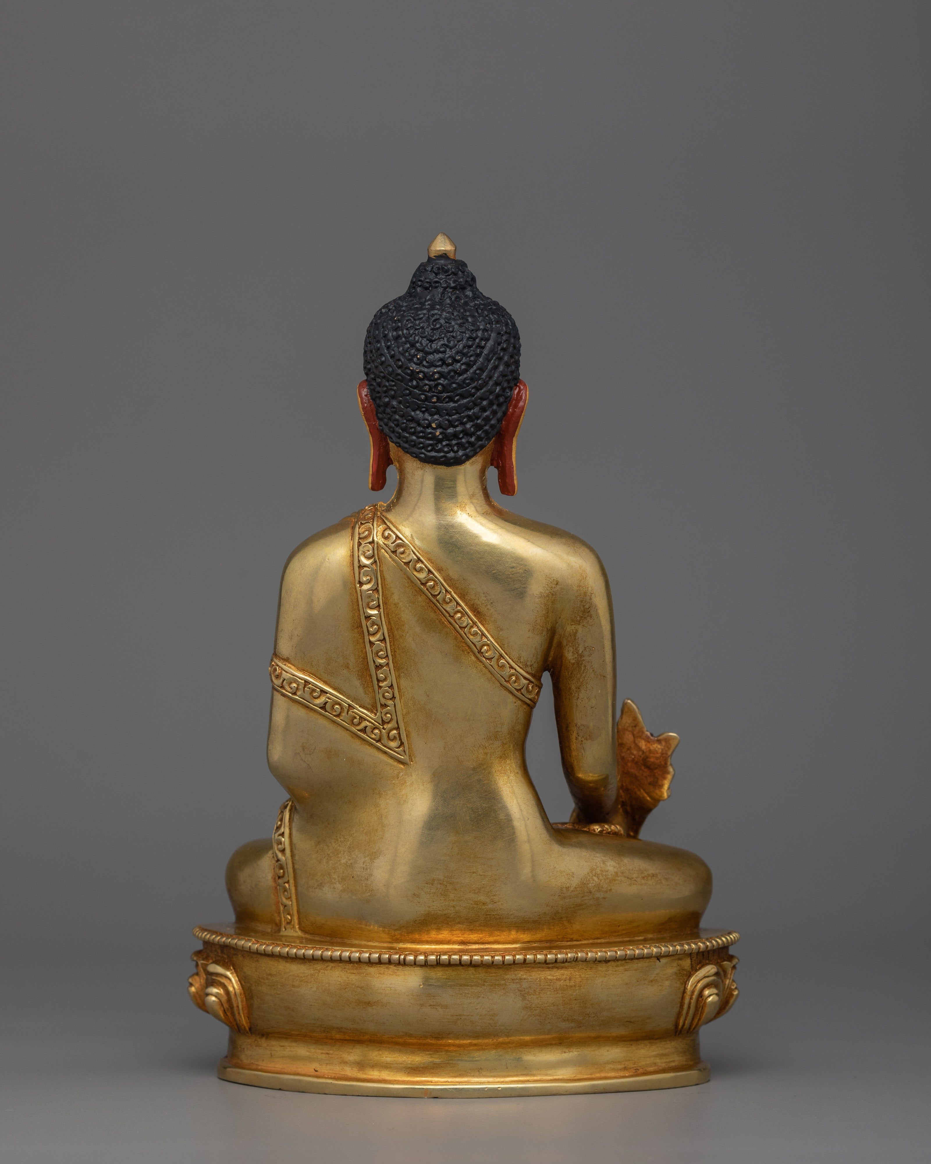 Sacred Bhaisajyaguru Figurine for Healing | Handcrafted in 24K Gold Gilding