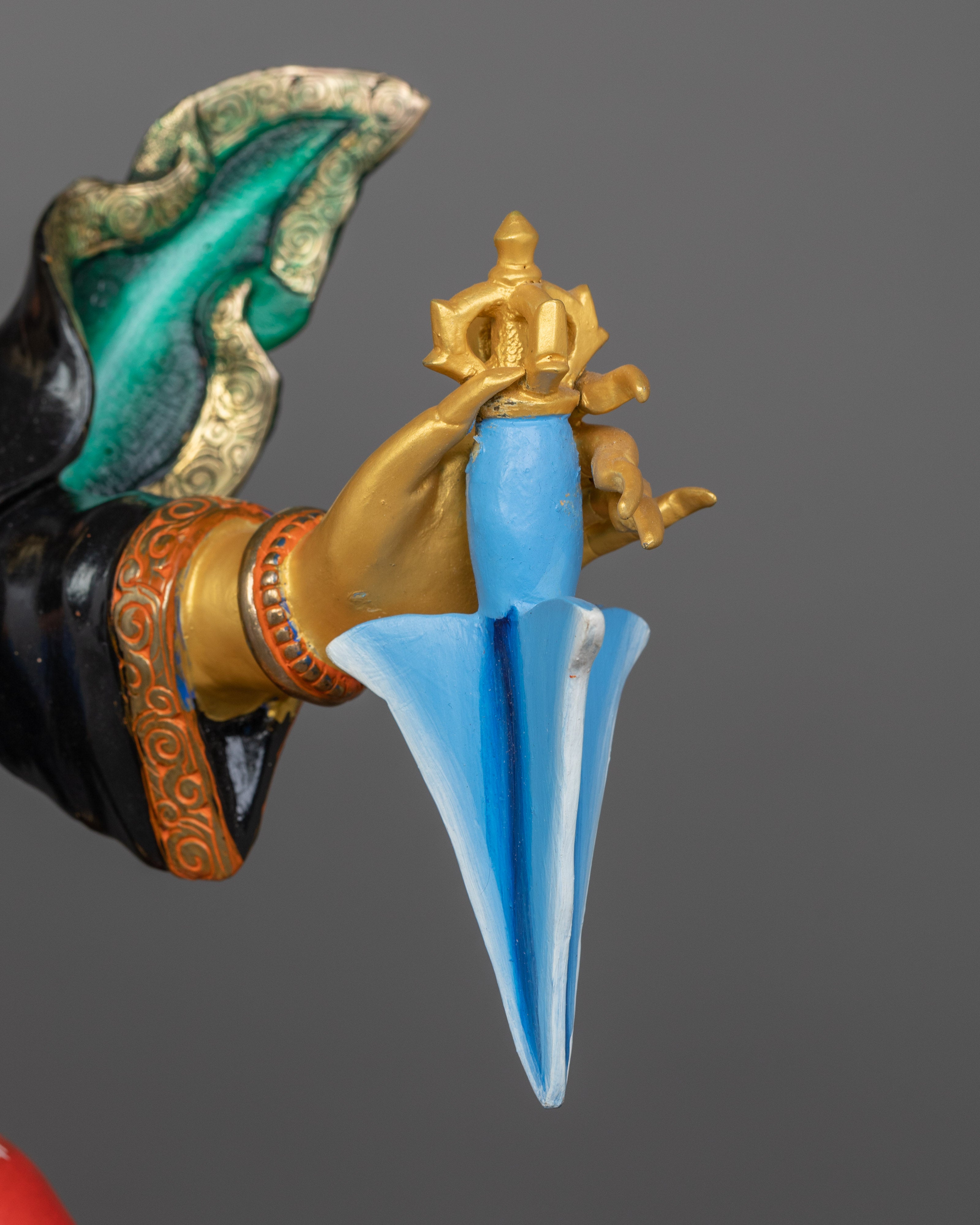 Dorje Drollo Wrathful Deity Handmade Statue | The Fierce Tantric Protector Deity