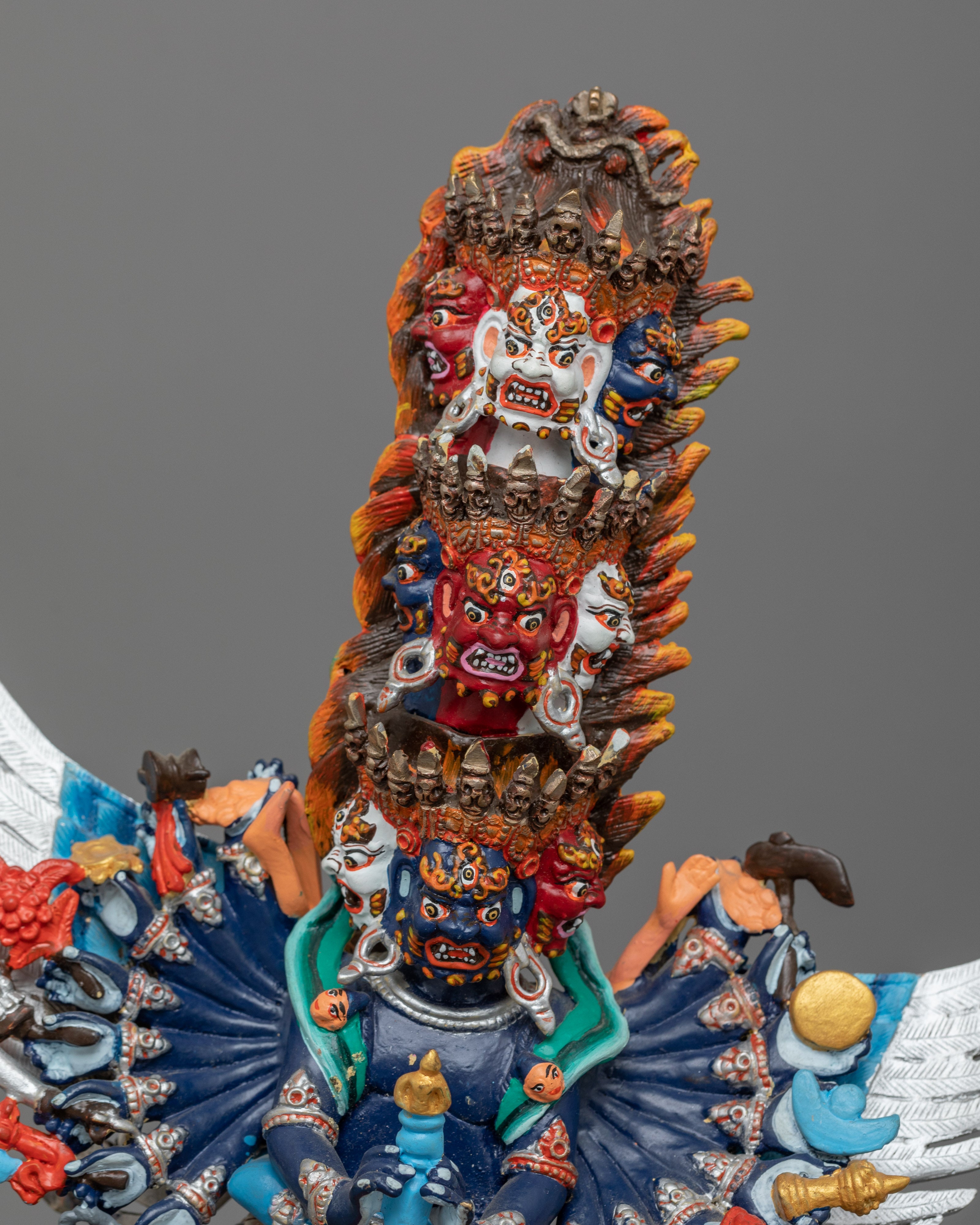 Vajrakilaya Dorje Phurba Buddhist Deity Statue | Traditional Vajrakilaya Protective Deity